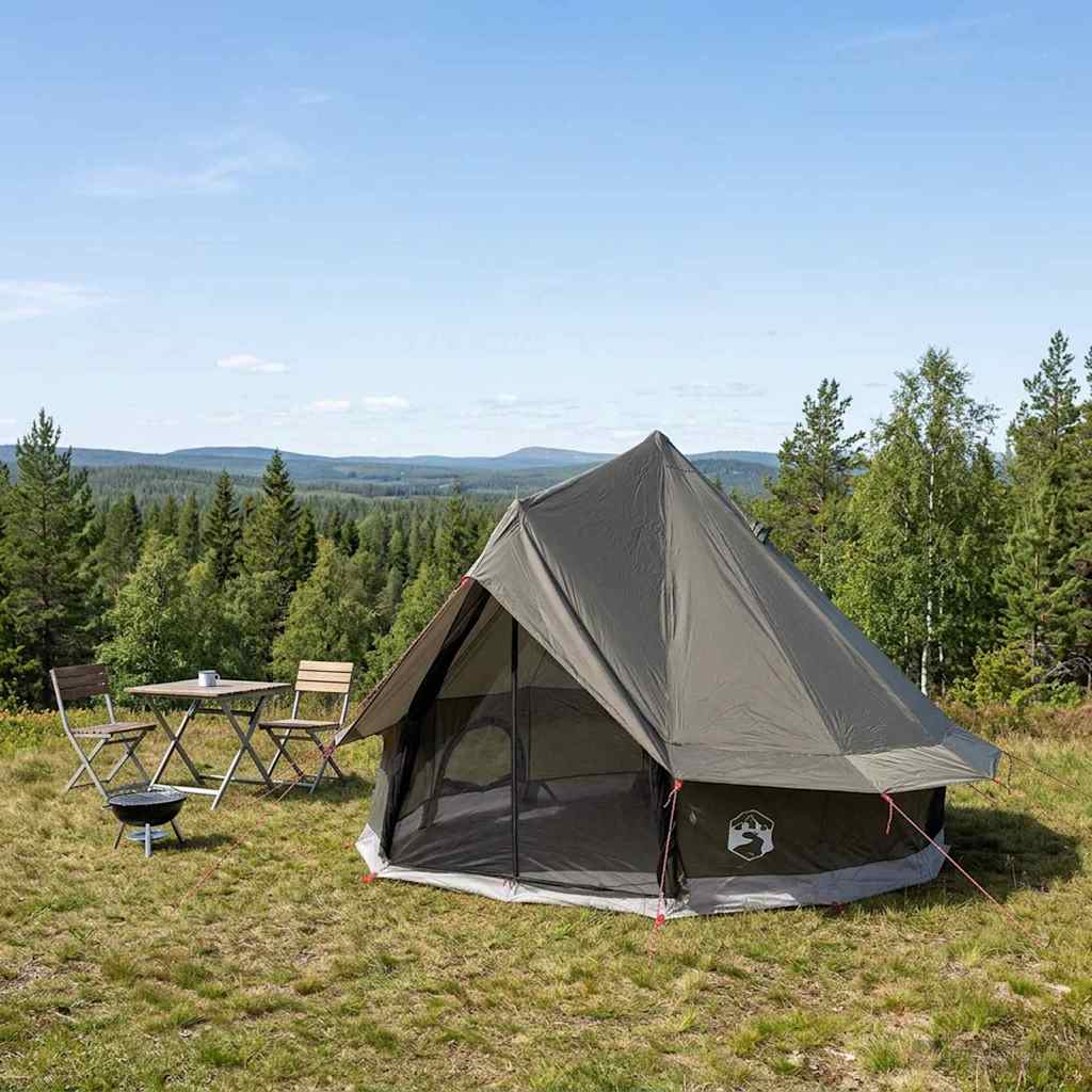 Tipi Tent met dak Bruin Grijs 250 x 250 cm Polyester en staal is nu te koop bij PeponiXL, paradijselijk wonen!