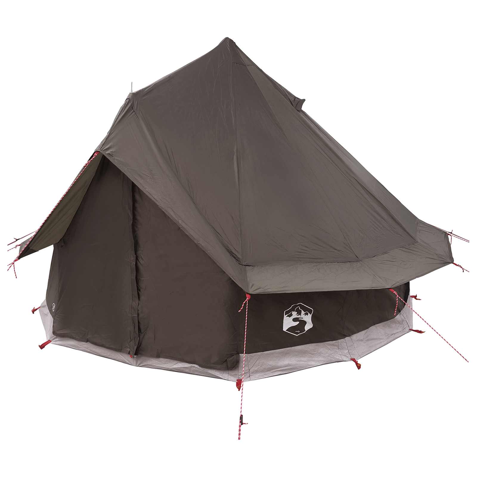 Tipi Tent met dak Bruin Grijs 250 x 250 cm Polyester en staal is nu te koop bij PeponiXL, paradijselijk wonen!