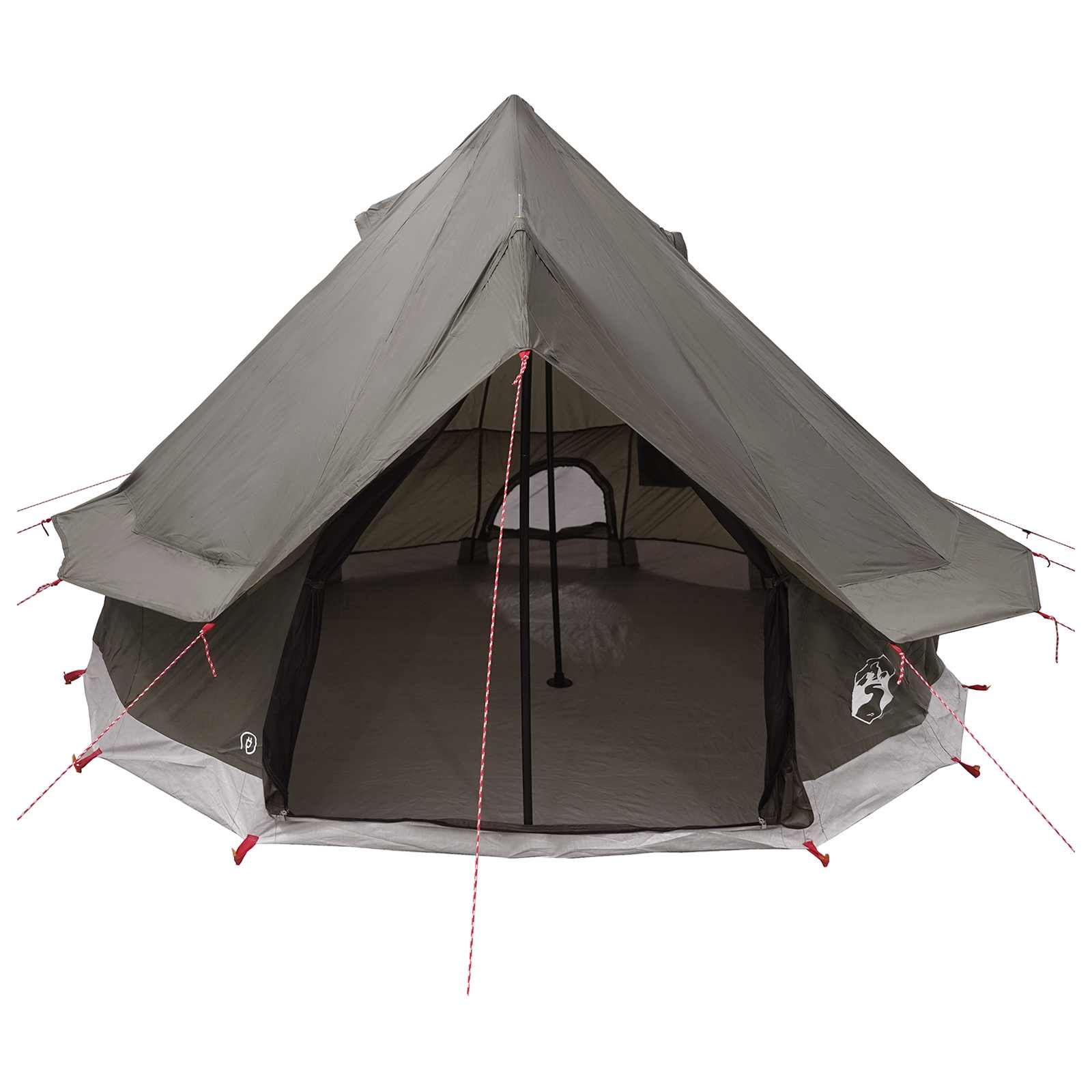 Tipi Tent met dak Bruin Grijs 250 x 250 cm Polyester en staal is nu te koop bij PeponiXL, paradijselijk wonen!