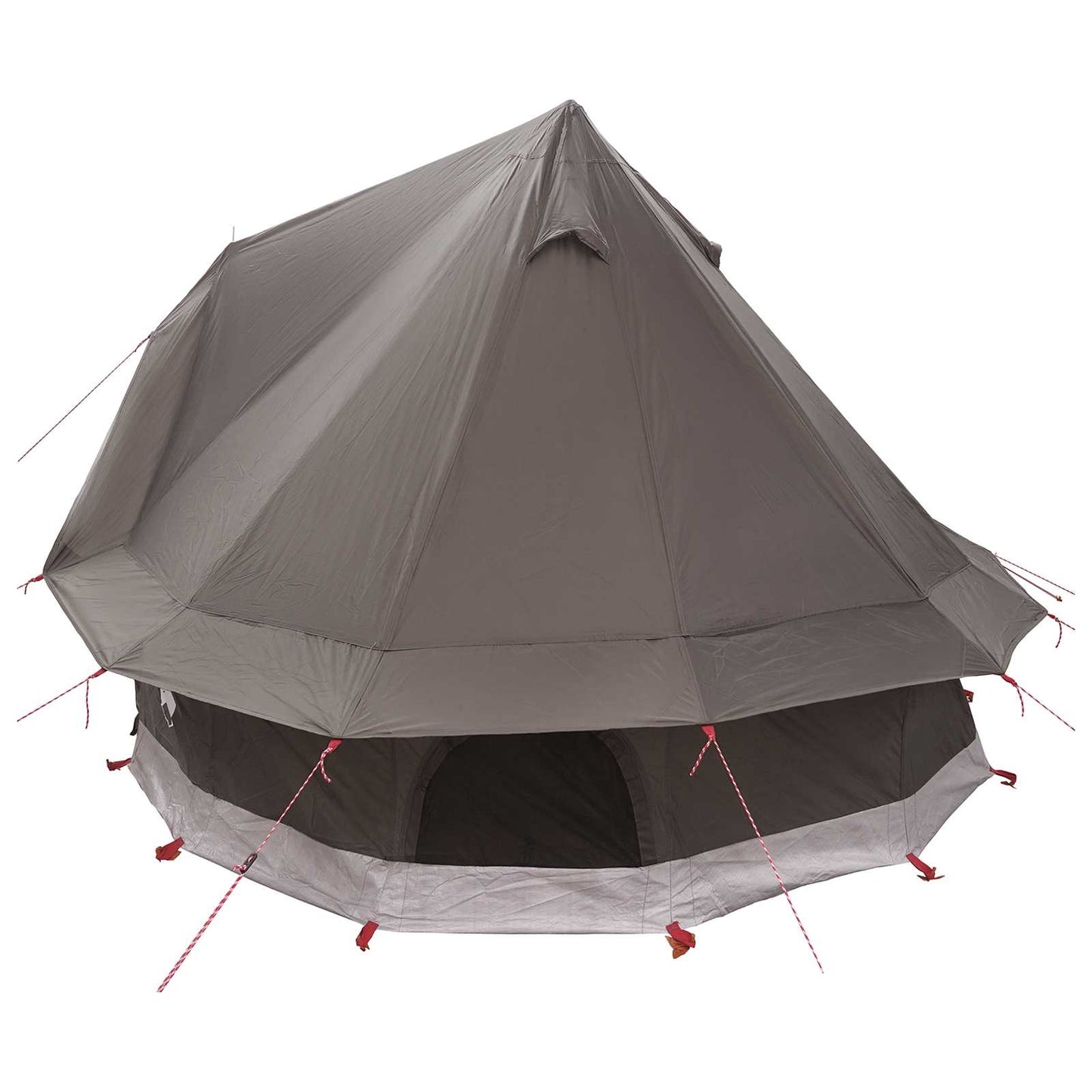 Tipi Tent met dak Bruin Grijs 250 x 250 cm Polyester en staal is nu te koop bij PeponiXL, paradijselijk wonen!