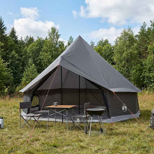 Tipi Tent Bruin Grijs 300 x 300 x 200 cm Polyester en staal is nu te koop bij PeponiXL, paradijselijk wonen!