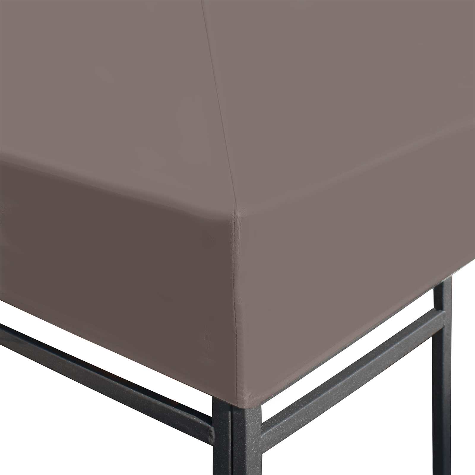 Paviljoenhoes met dak Taupe 300 x 300 cm Polyester en staal is nu te koop bij PeponiXL, paradijselijk wonen!