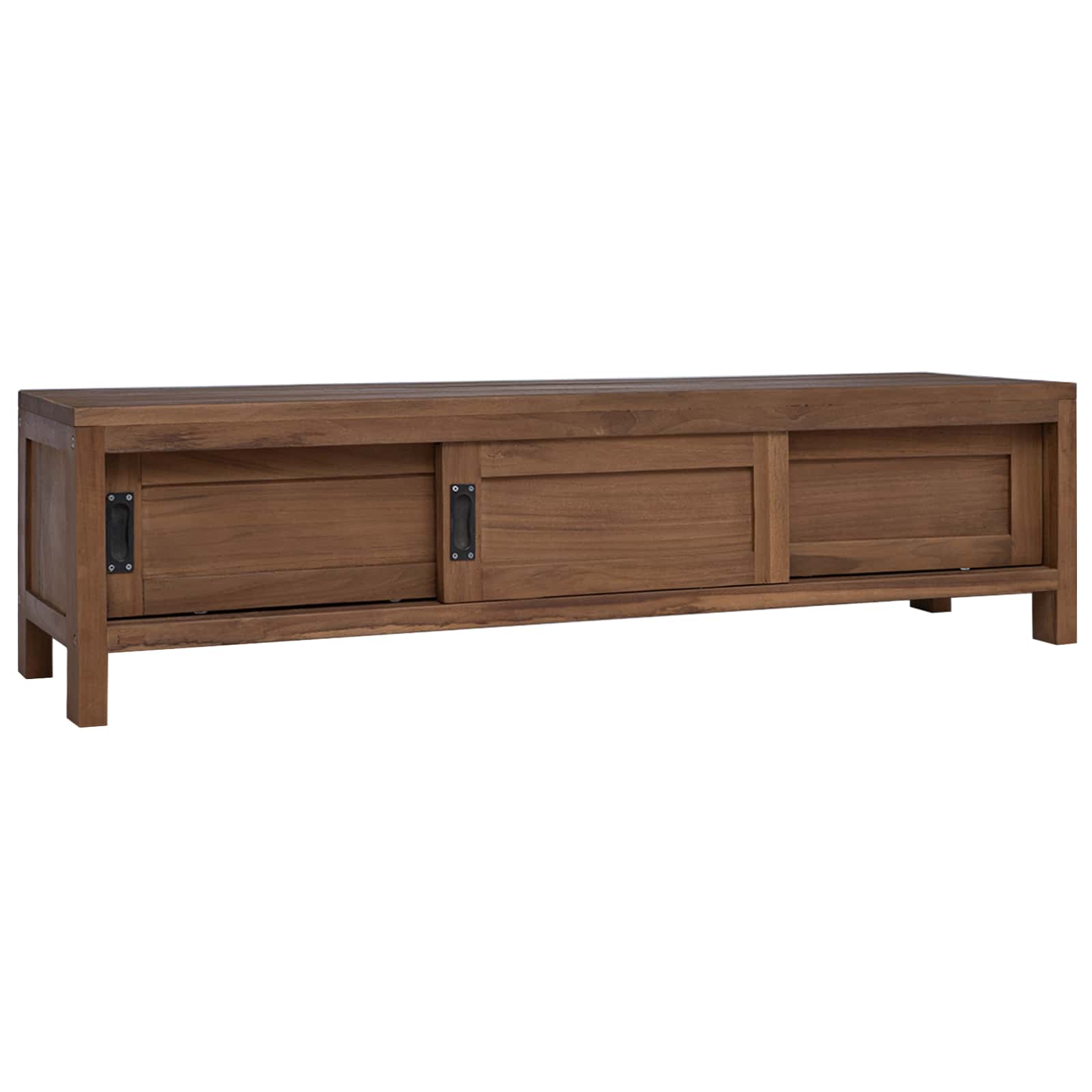 Tv-meubel 110 x 30 x 30 cm Massief Teakhout Naturel is nu te koop bij PeponiXL, paradijselijk wonen!
