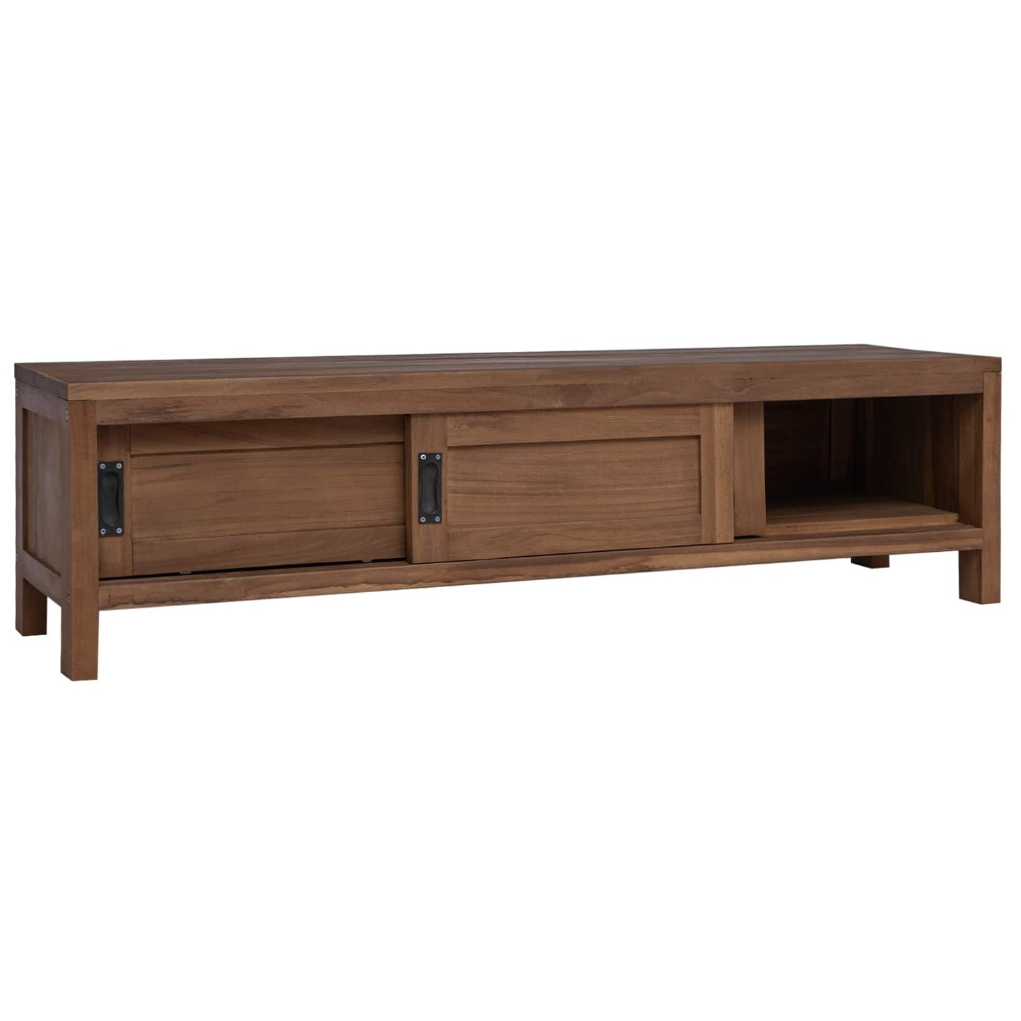 Tv-meubel 110 x 30 x 30 cm Massief Teakhout Naturel is nu te koop bij PeponiXL, paradijselijk wonen!