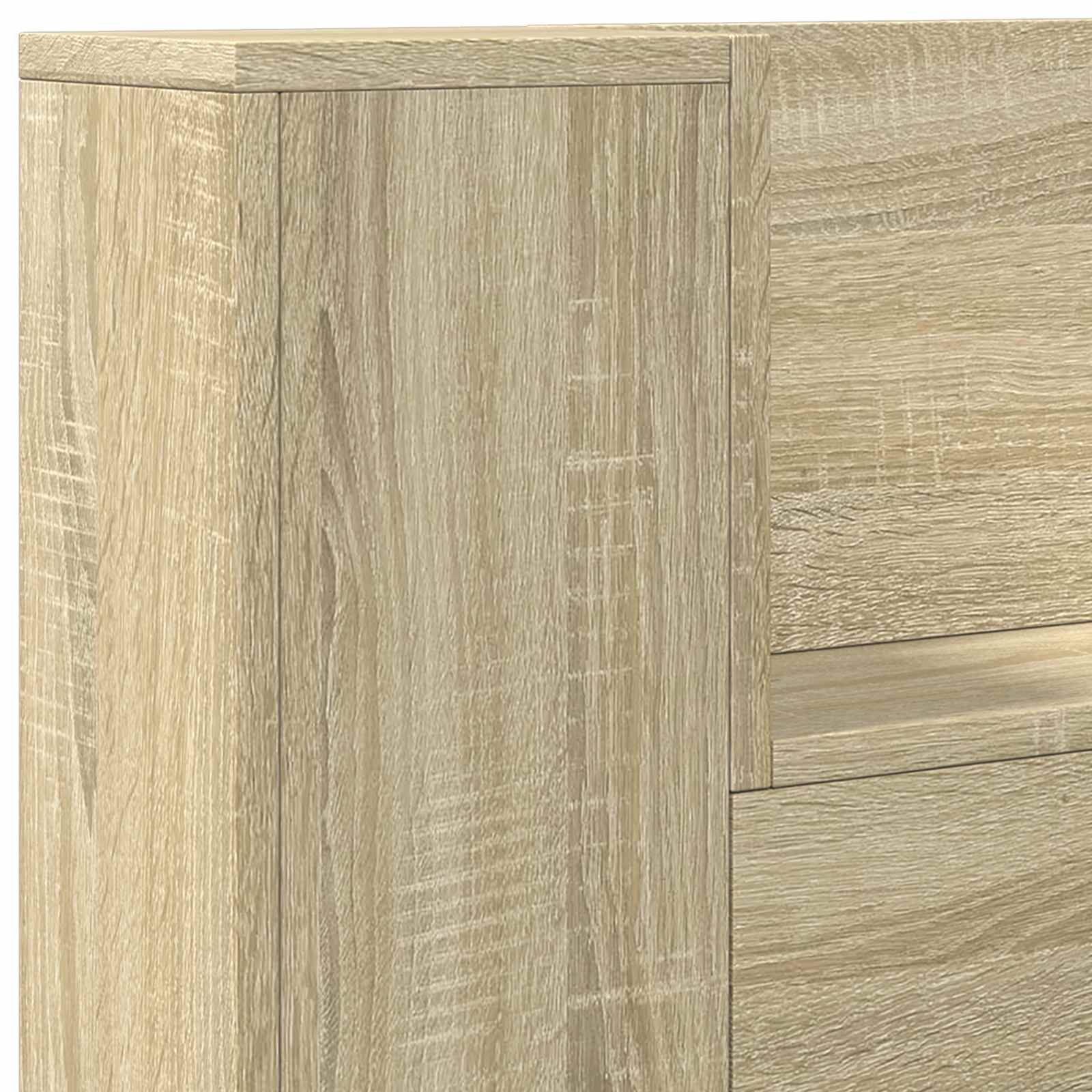 Hoofdbord Kast met LED met plank Sonoma 120 x 16,5 x 103,5 cm is nu te koop bij PeponiXL, paradijselijk wonen!