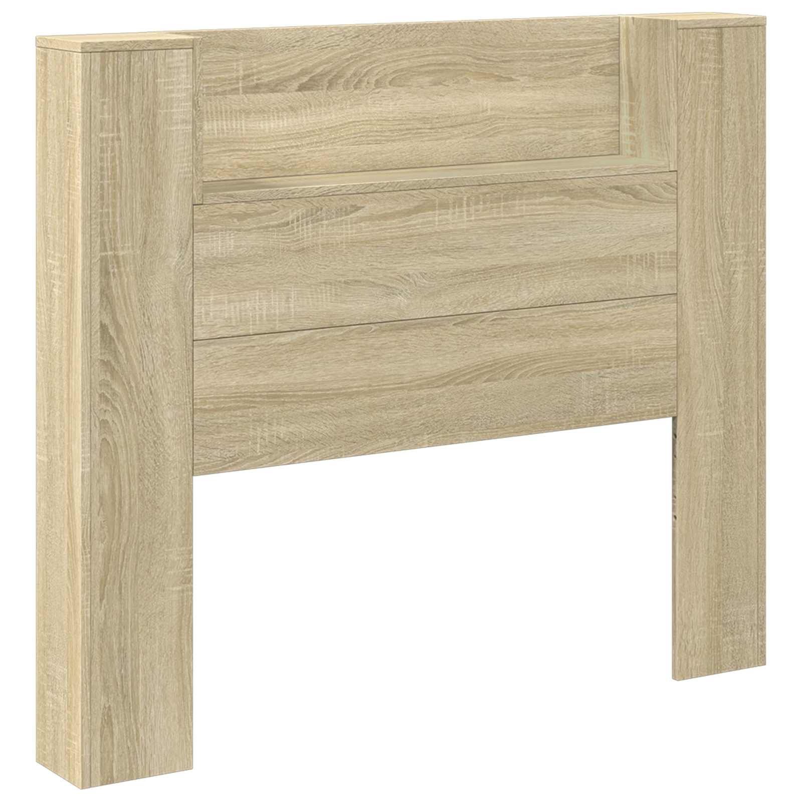 Hoofdbord Kast met LED met plank Sonoma 120 x 16,5 x 103,5 cm is nu te koop bij PeponiXL, paradijselijk wonen!