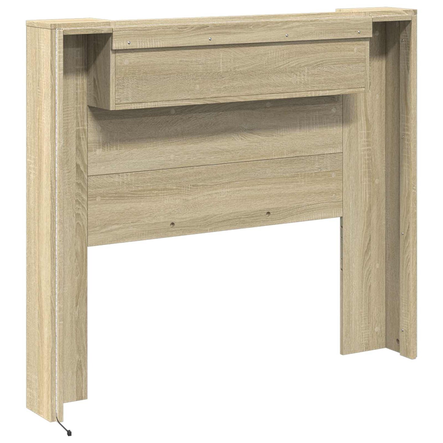 Hoofdbord Kast met LED met plank Sonoma 120 x 16,5 x 103,5 cm is nu te koop bij PeponiXL, paradijselijk wonen!