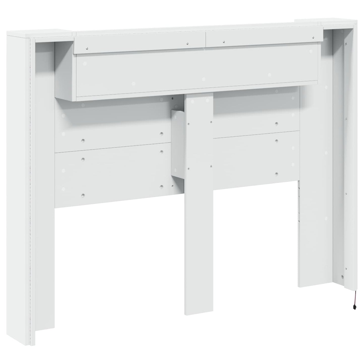 Hoofdbord Kast met LED Wit 140 x 16,5 x 103,5 cm Bewerkt hout is nu te koop bij PeponiXL, paradijselijk wonen!