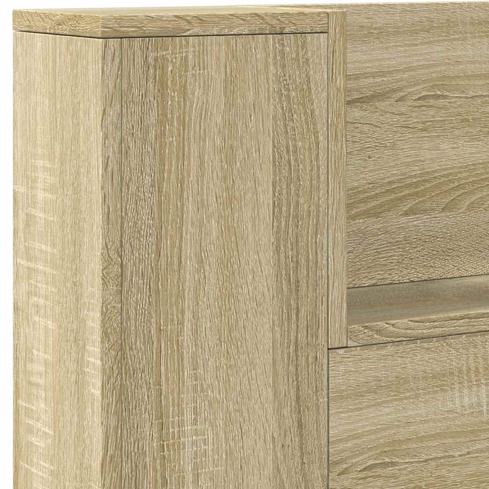 Hoofdbord Kast met LED met plank Sonoma 140 x 16,5 x 103,5 cm is nu te koop bij PeponiXL, paradijselijk wonen!