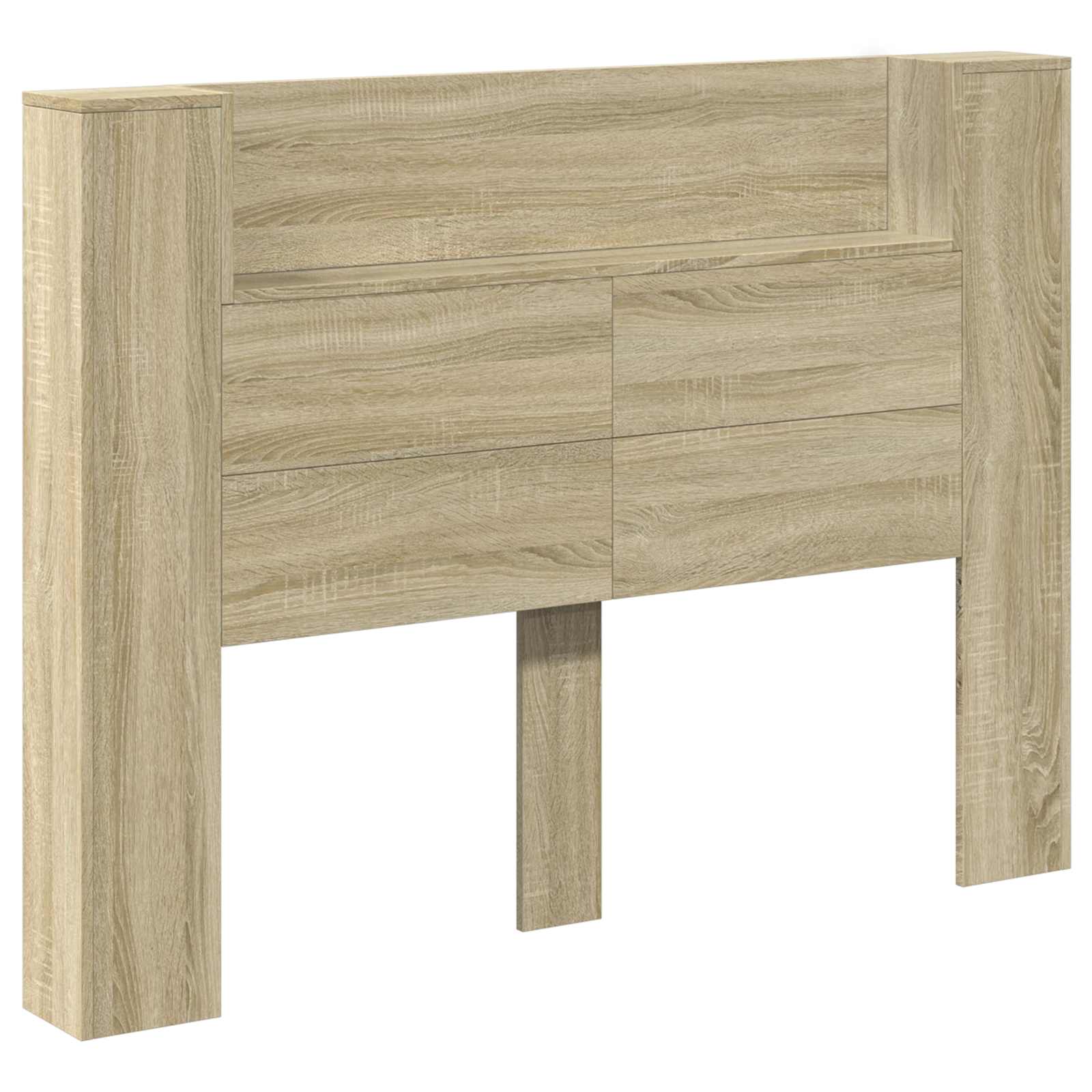 Hoofdbord Kast met LED met plank Sonoma 140 x 16,5 x 103,5 cm is nu te koop bij PeponiXL, paradijselijk wonen!