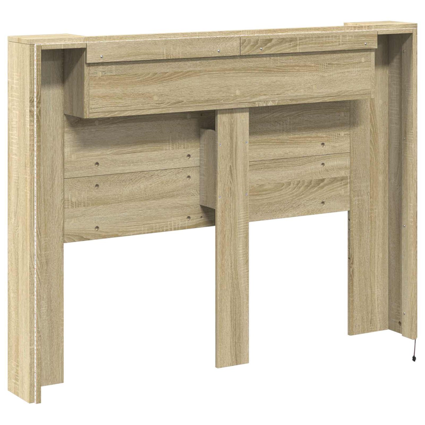 Hoofdbord Kast met LED met plank Sonoma 140 x 16,5 x 103,5 cm is nu te koop bij PeponiXL, paradijselijk wonen!
