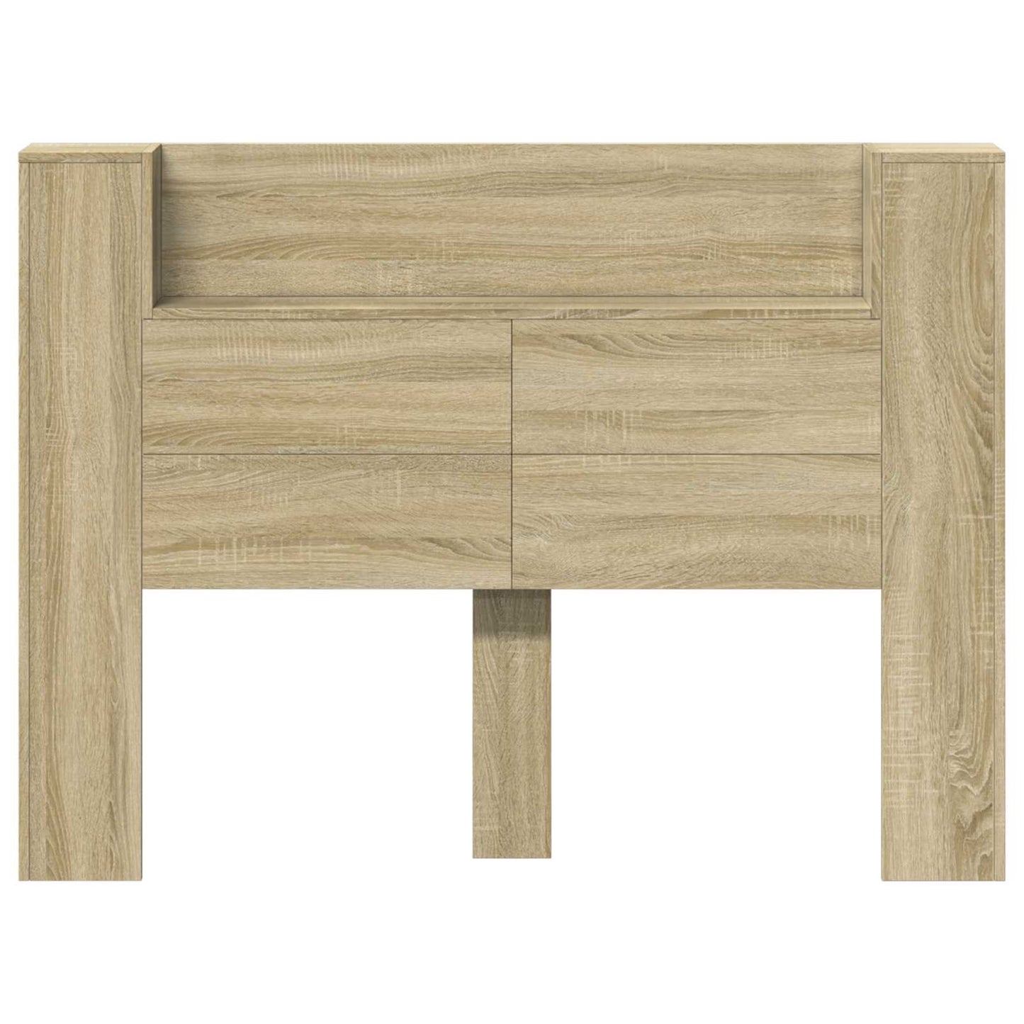 Hoofdbord Kast met LED met plank Sonoma 140 x 16,5 x 103,5 cm is nu te koop bij PeponiXL, paradijselijk wonen!