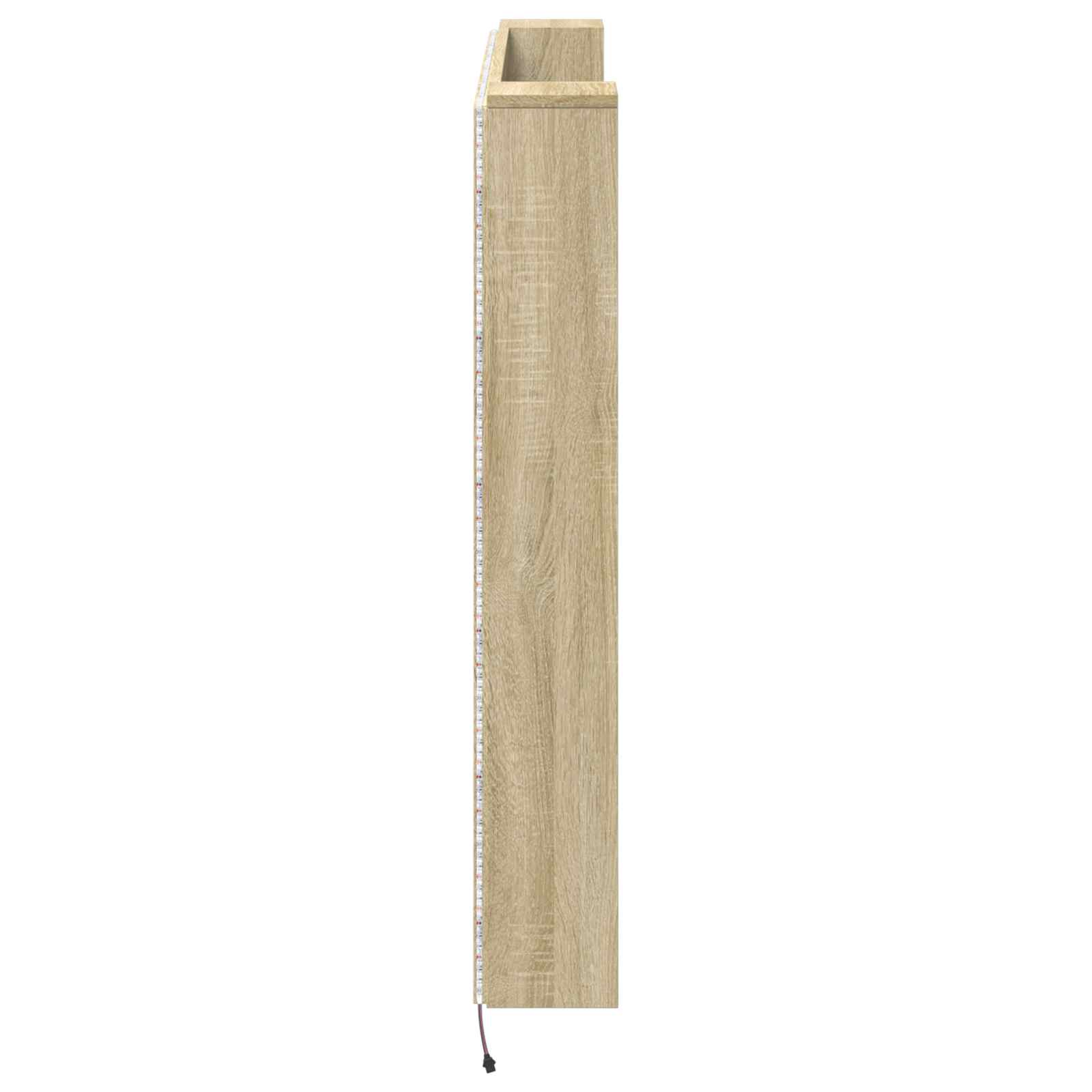 Hoofdbord Kast met LED met plank Sonoma 140 x 16,5 x 103,5 cm is nu te koop bij PeponiXL, paradijselijk wonen!