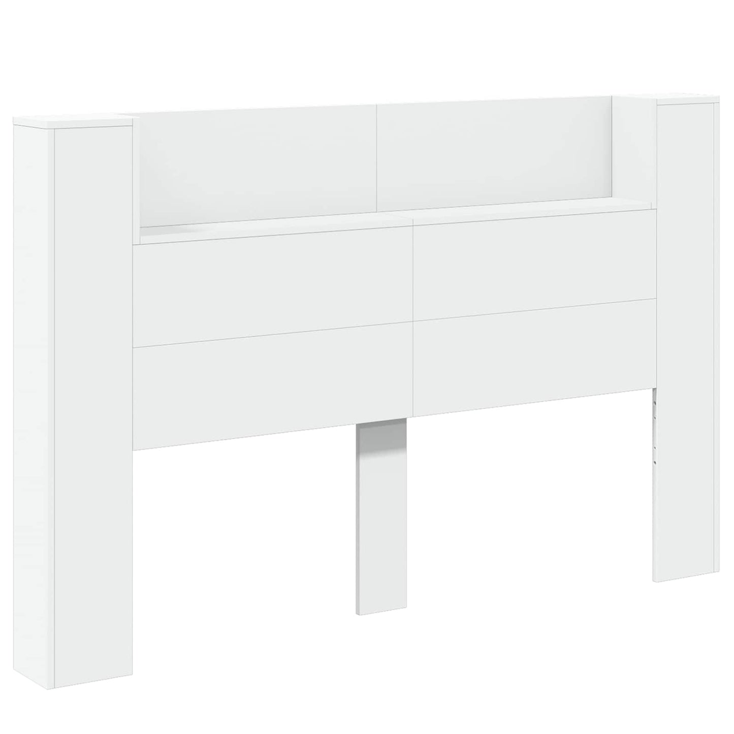 Hoofdbord Kast met LED Wit 160 x 16,5 x 103,5 cm Bewerkt hout is nu te koop bij PeponiXL, paradijselijk wonen!