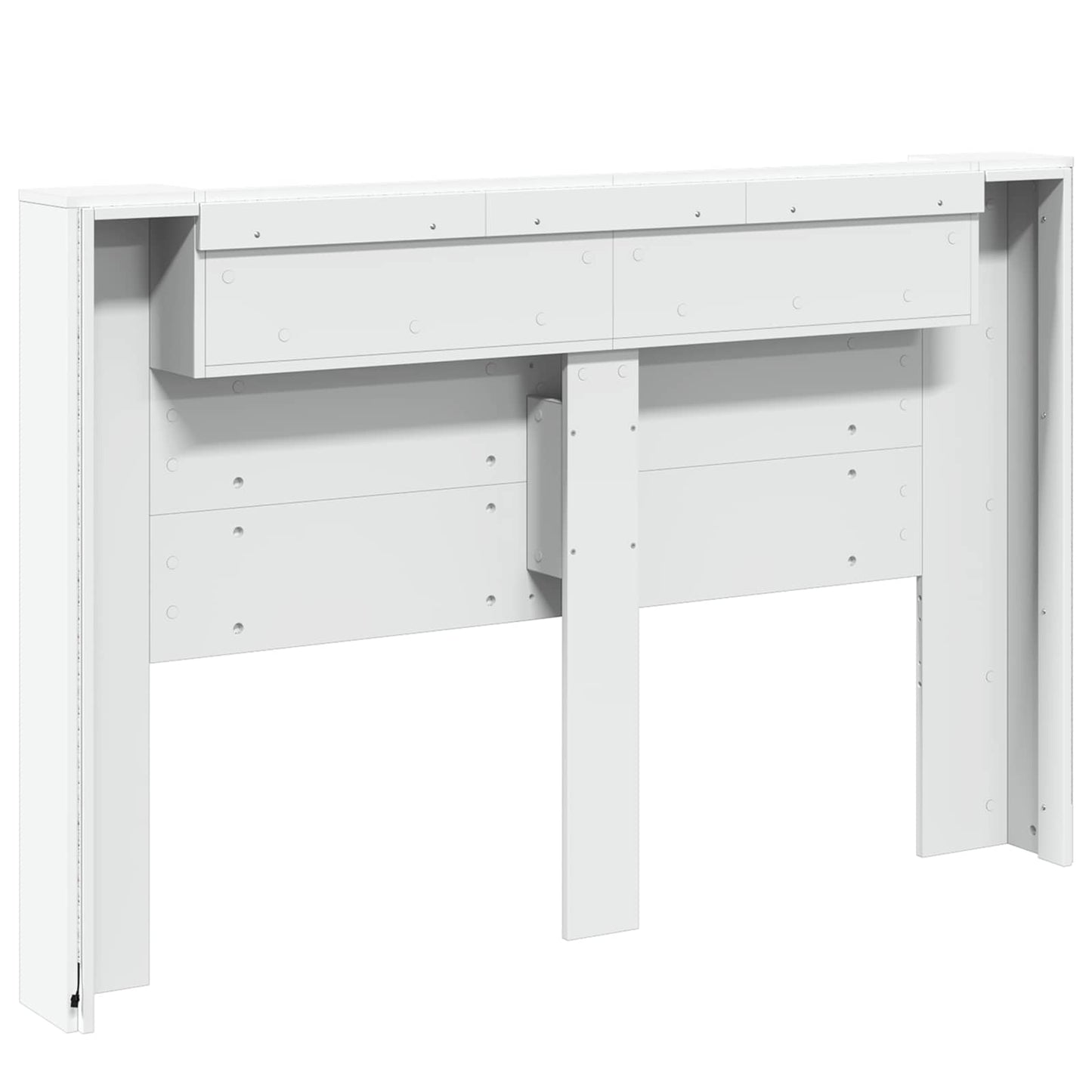 Hoofdbord Kast met LED Wit 160 x 16,5 x 103,5 cm Bewerkt hout is nu te koop bij PeponiXL, paradijselijk wonen!