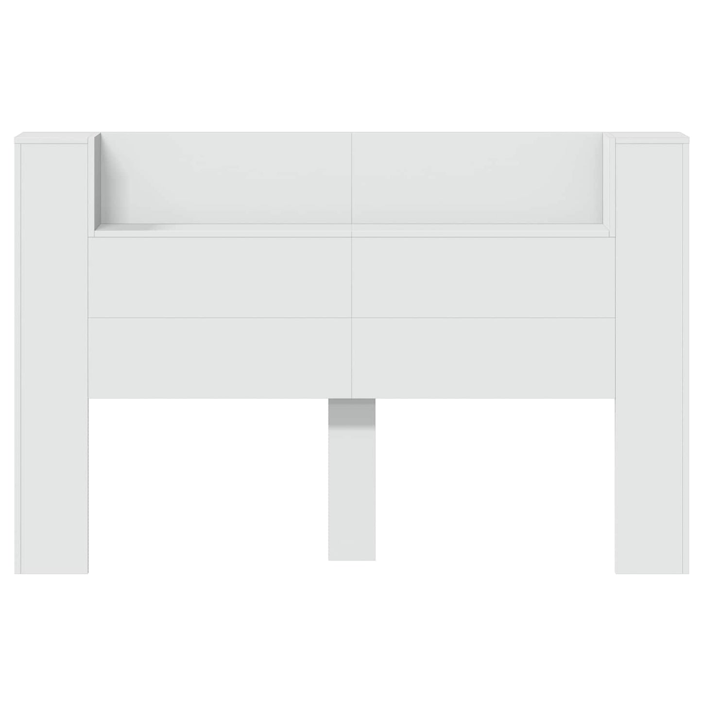 Hoofdbord Kast met LED Wit 160 x 16,5 x 103,5 cm Bewerkt hout is nu te koop bij PeponiXL, paradijselijk wonen!