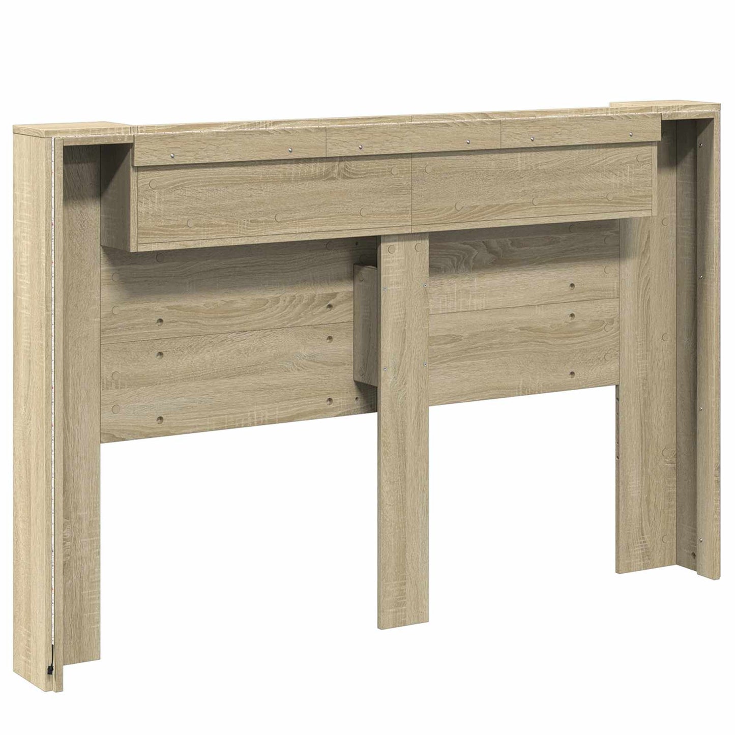 Hoofdbord Kast met LED met plank Sonoma 160 x 16,5 x 103,5 cm is nu te koop bij PeponiXL, paradijselijk wonen!