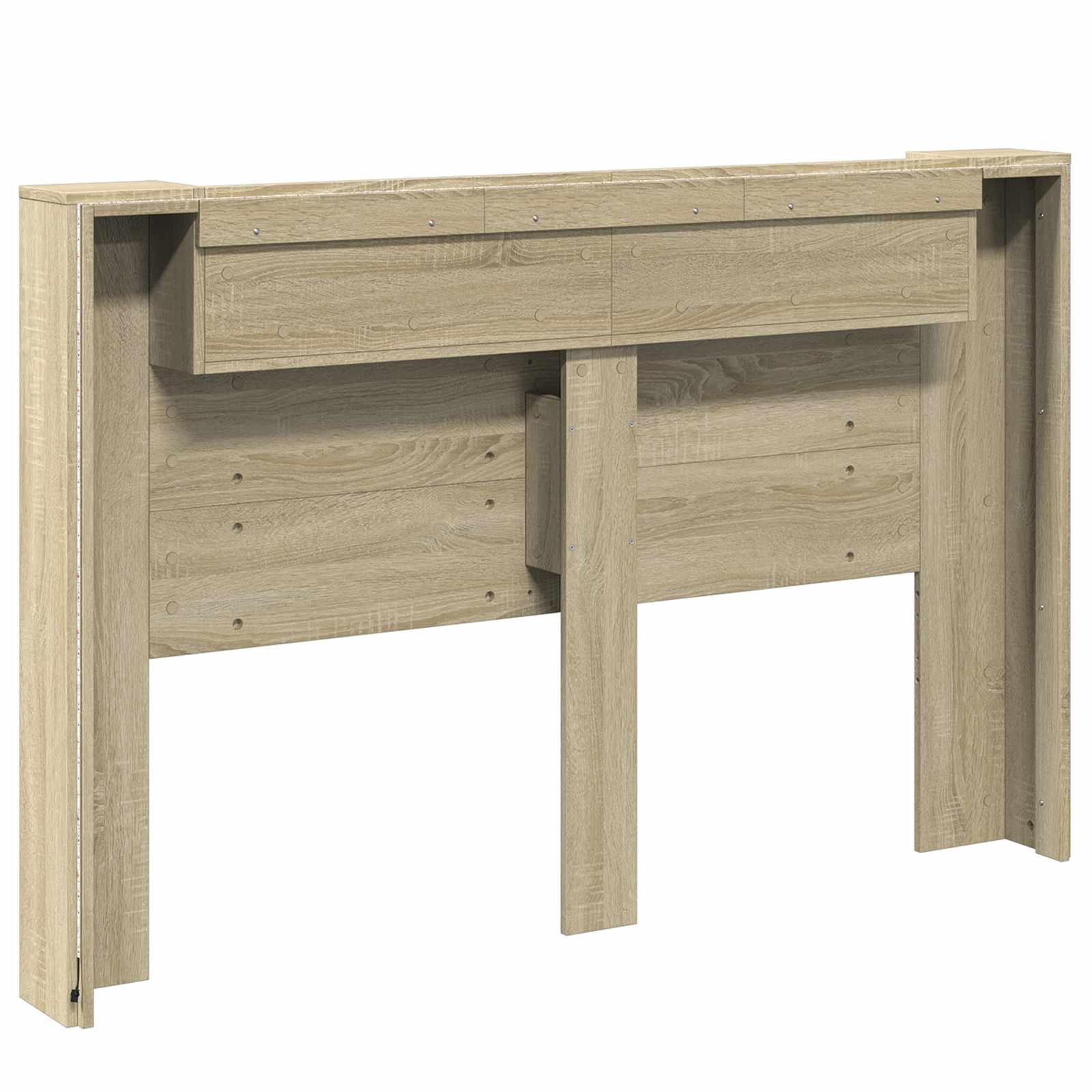 Hoofdbord Kast met LED met plank Sonoma 160 x 16,5 x 103,5 cm is nu te koop bij PeponiXL, paradijselijk wonen!
