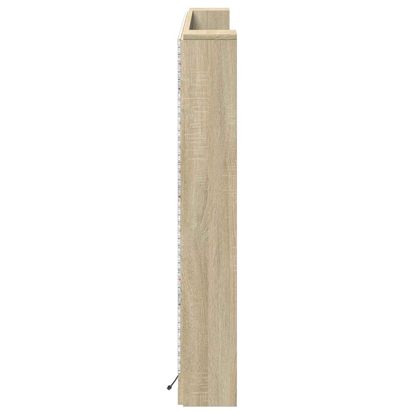 Hoofdbord Kast met LED met plank Sonoma 160 x 16,5 x 103,5 cm is nu te koop bij PeponiXL, paradijselijk wonen!