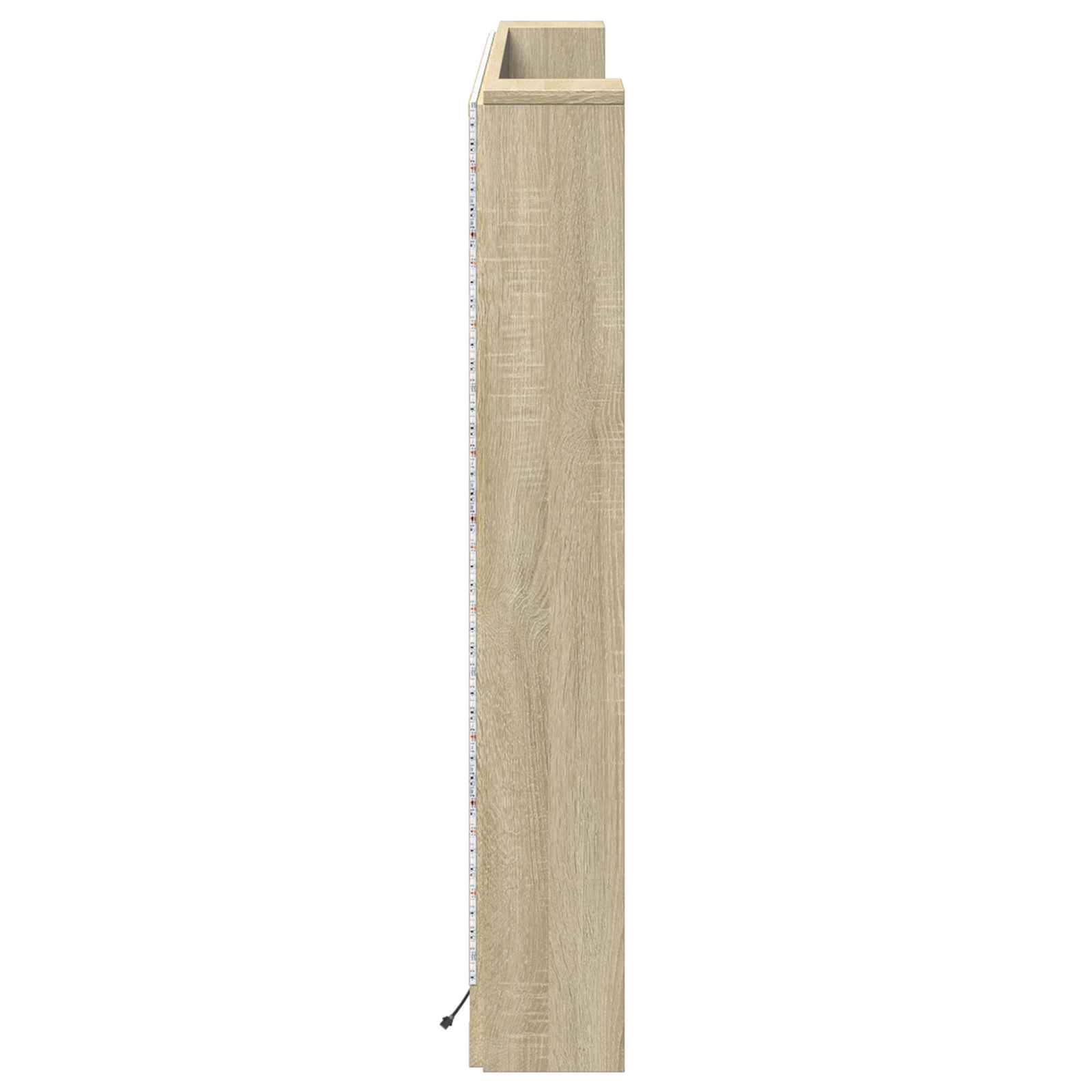 Hoofdbord Kast met LED met plank Sonoma 160 x 16,5 x 103,5 cm is nu te koop bij PeponiXL, paradijselijk wonen!