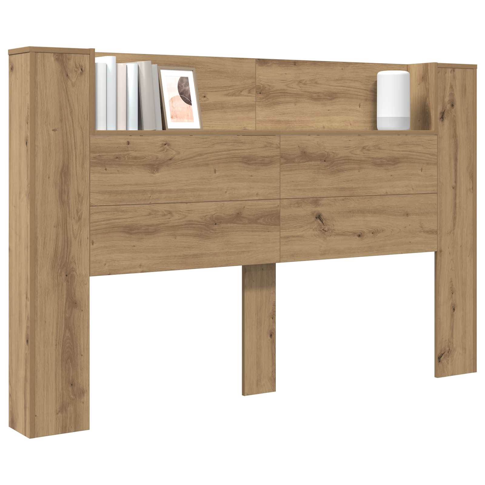 Hoofdbord Kast met LED Artisan Eik 160 x 16,5 x 103,5 cm is nu te koop bij PeponiXL, paradijselijk wonen!
