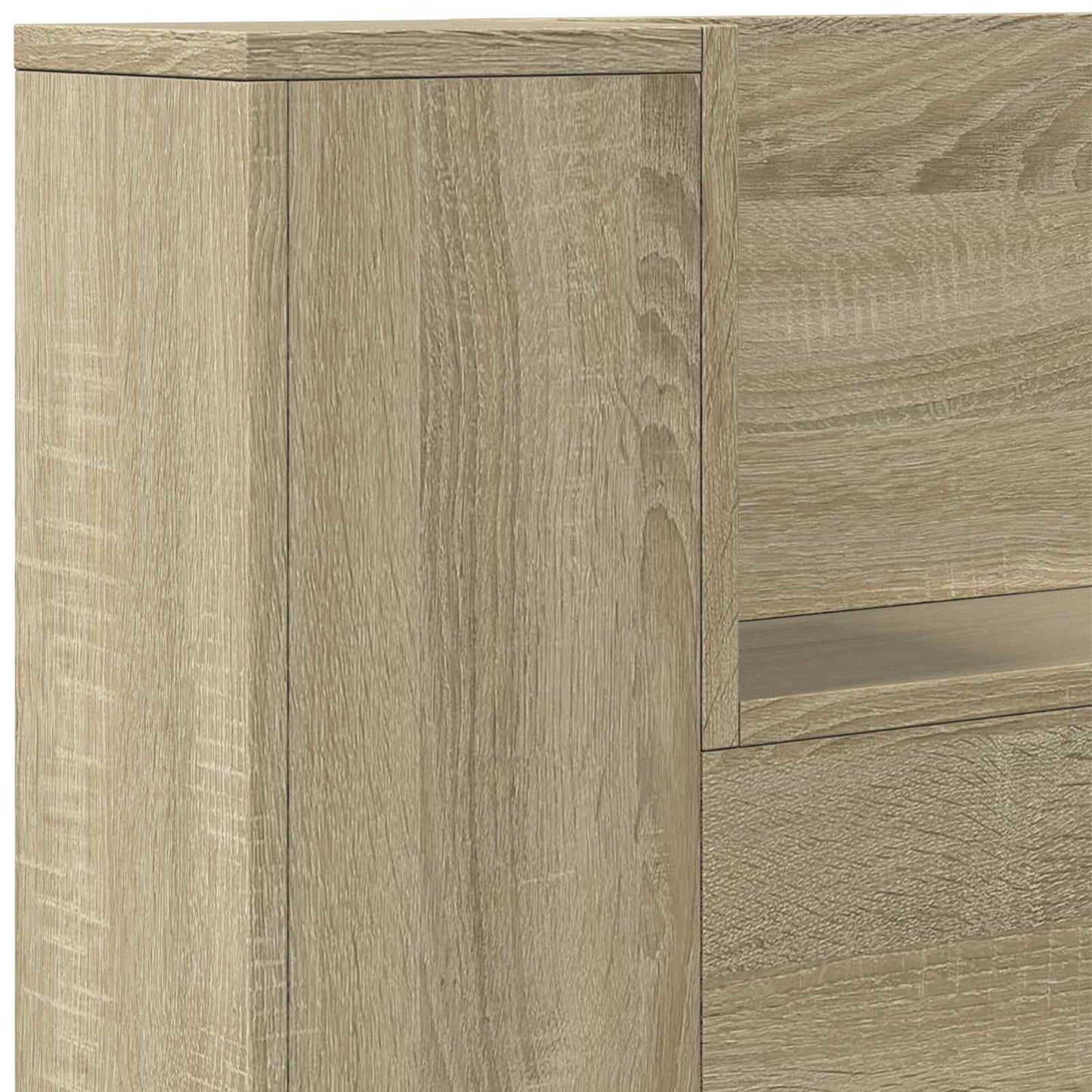 Hoofdbord Kast met LED met plank Sonoma 180 x 16,5 x 103,5 cm is nu te koop bij PeponiXL, paradijselijk wonen!
