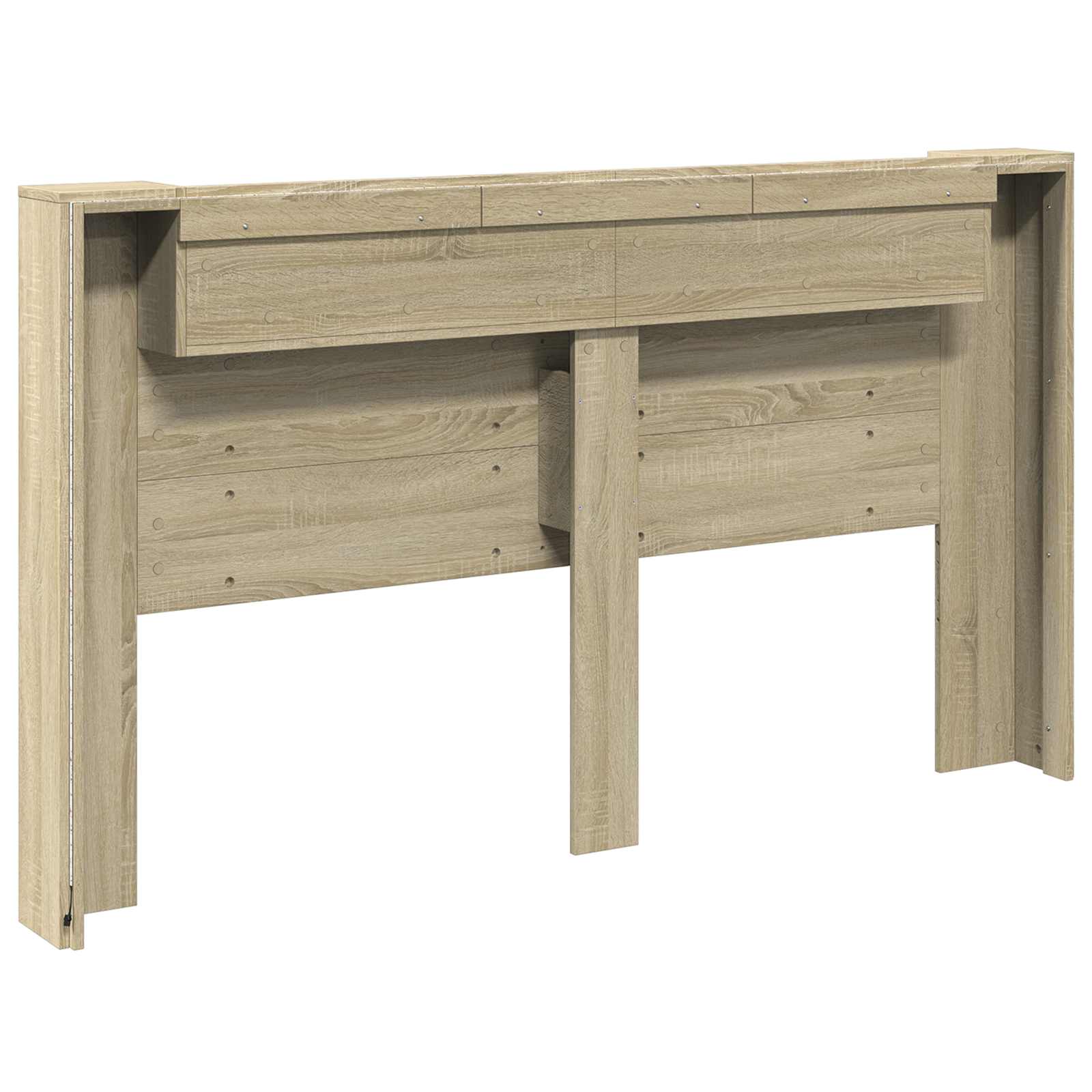 Hoofdbord Kast met LED met plank Sonoma 180 x 16,5 x 103,5 cm is nu te koop bij PeponiXL, paradijselijk wonen!