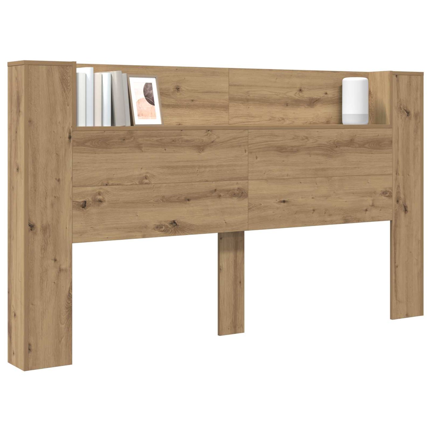 Hoofdbord Kast met LED Ambachtelijk eiken 180 x 16,5 x 103,5 cm is nu te koop bij PeponiXL, paradijselijk wonen!