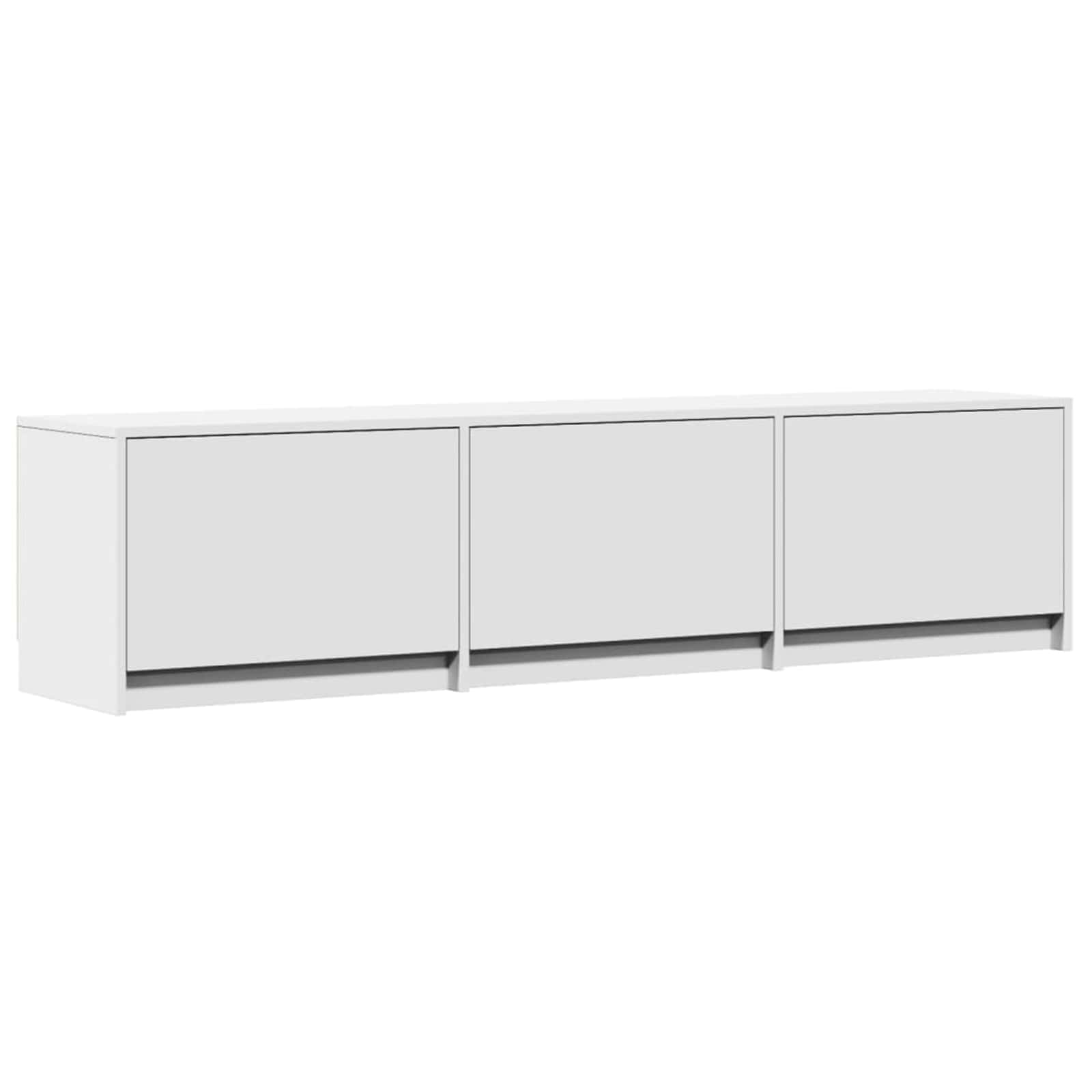 TV-kast met LED met lade Wit 165 x 34 x 40 cm Bewerkt hout is nu te koop bij PeponiXL, paradijselijk wonen!