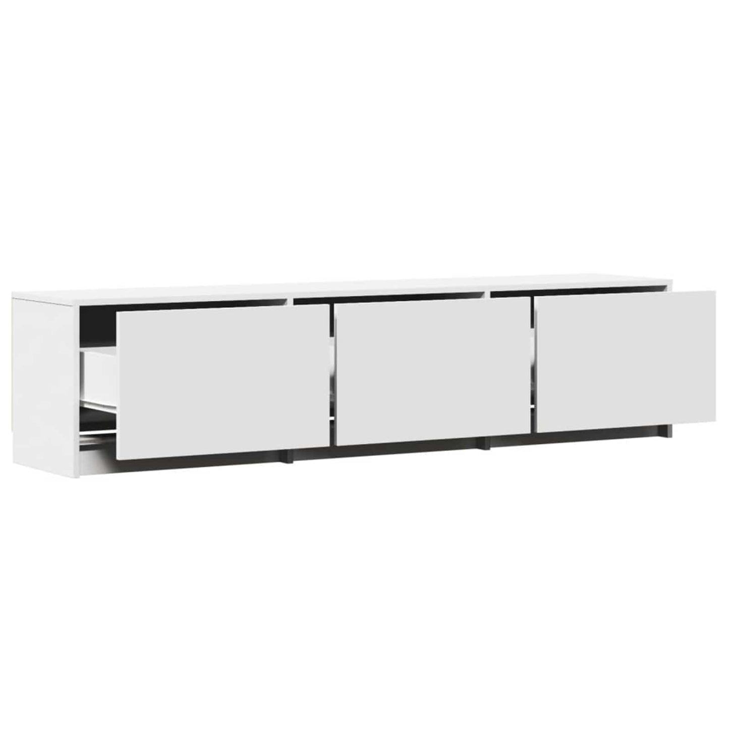 TV-kast met LED met lade Wit 165 x 34 x 40 cm Bewerkt hout is nu te koop bij PeponiXL, paradijselijk wonen!