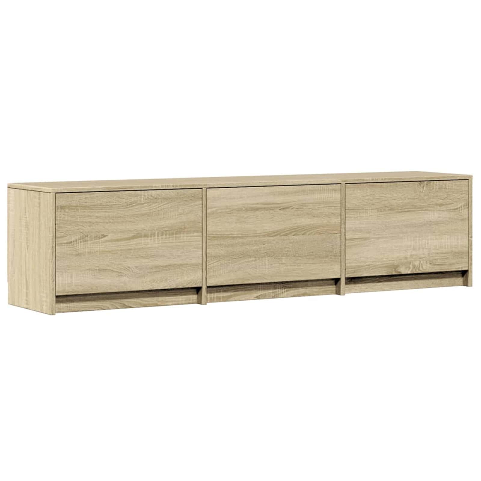 TV-kast met LED met lade Sonoma 165 x 34 x 40 cm Bewerkt hout is nu te koop bij PeponiXL, paradijselijk wonen!