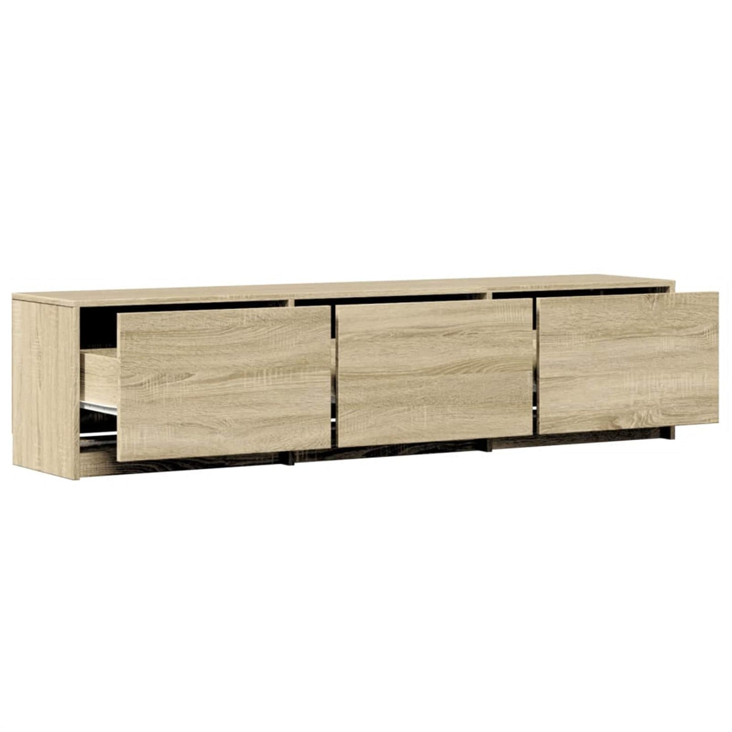 TV-kast met LED met lade Sonoma 165 x 34 x 40 cm Bewerkt hout is nu te koop bij PeponiXL, paradijselijk wonen!