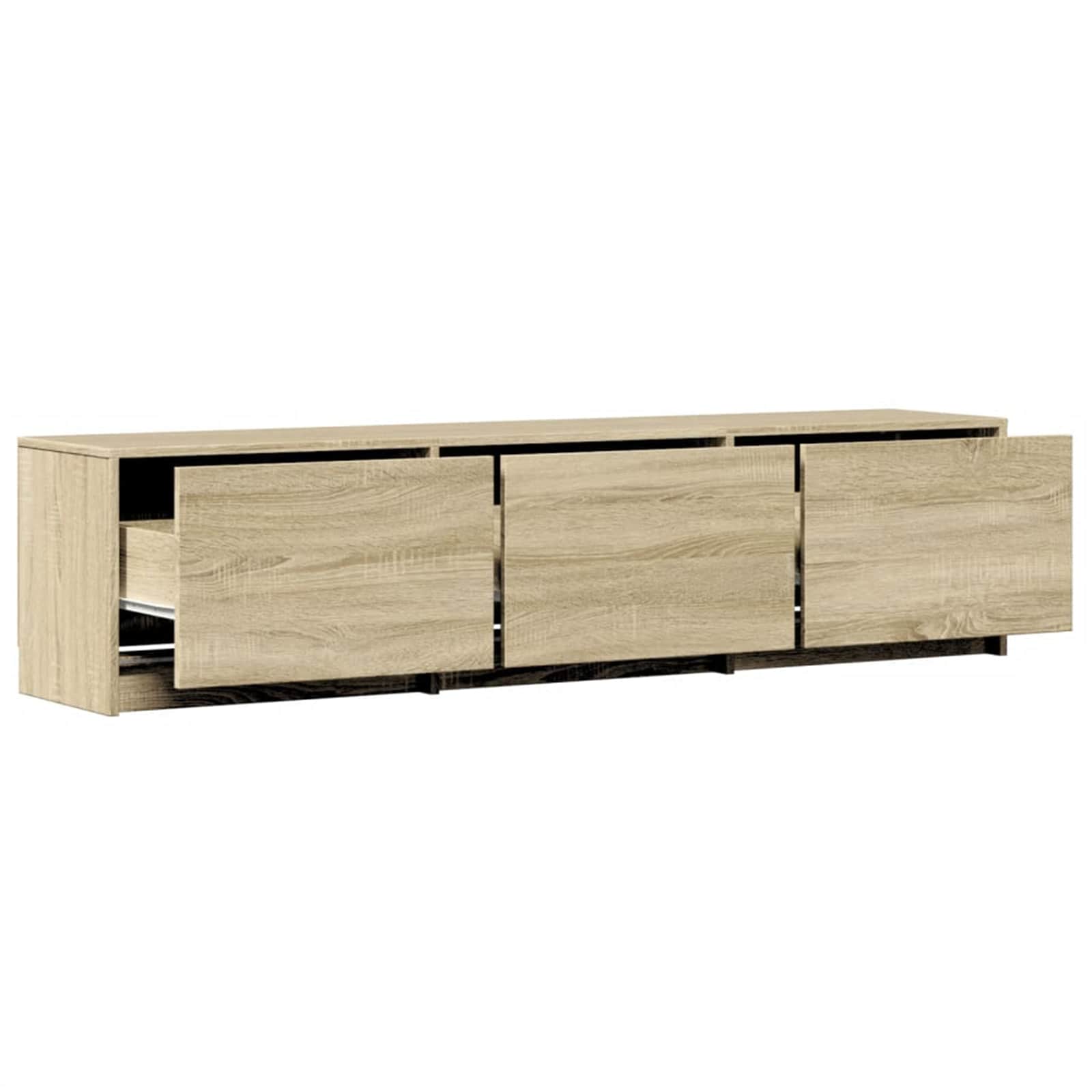 TV-kast met LED met lade Sonoma 165 x 34 x 40 cm Bewerkt hout is nu te koop bij PeponiXL, paradijselijk wonen!