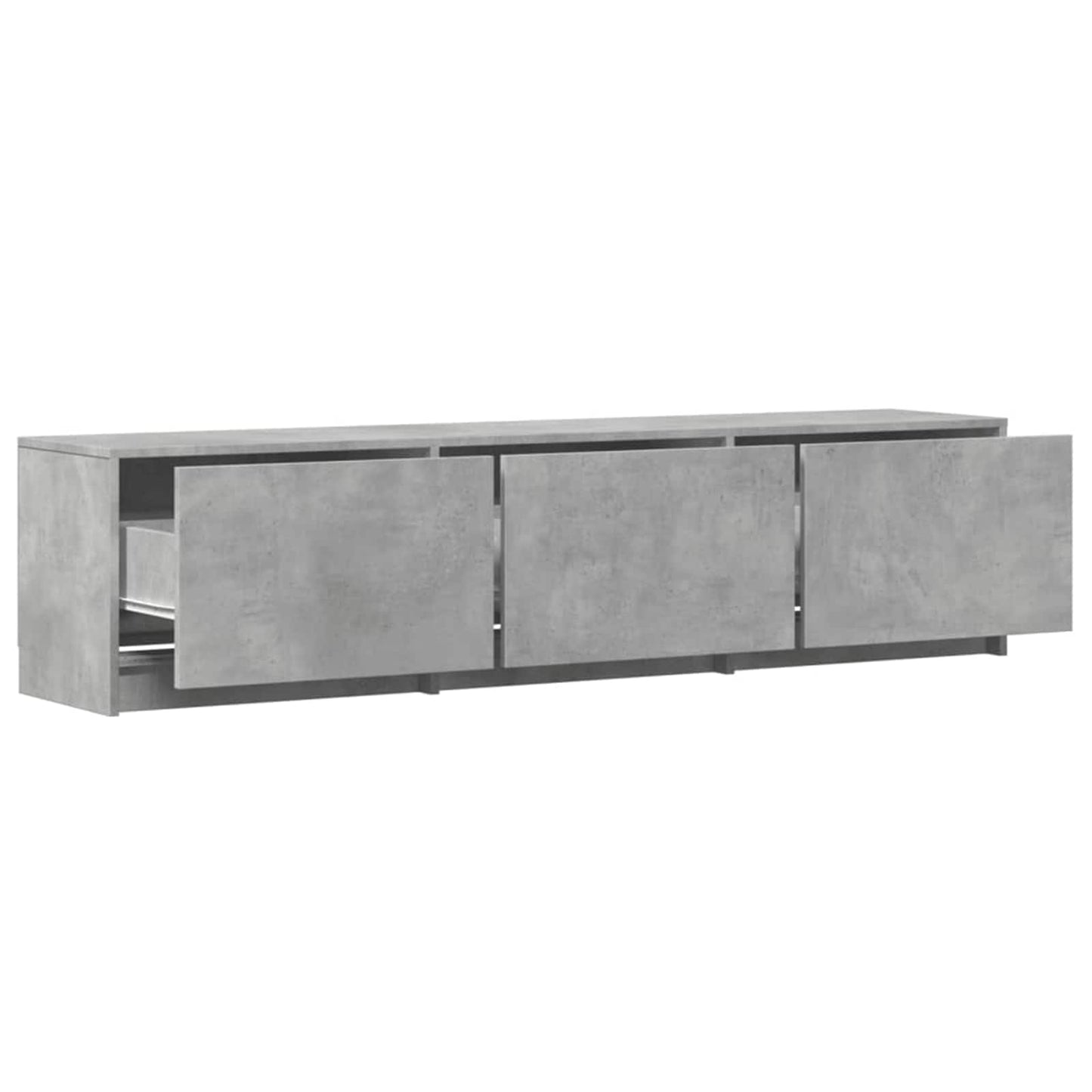 TV-kast met LED Betonkleurig 165 x 34 x 40 cm Bewerkt hout is nu te koop bij PeponiXL, paradijselijk wonen!