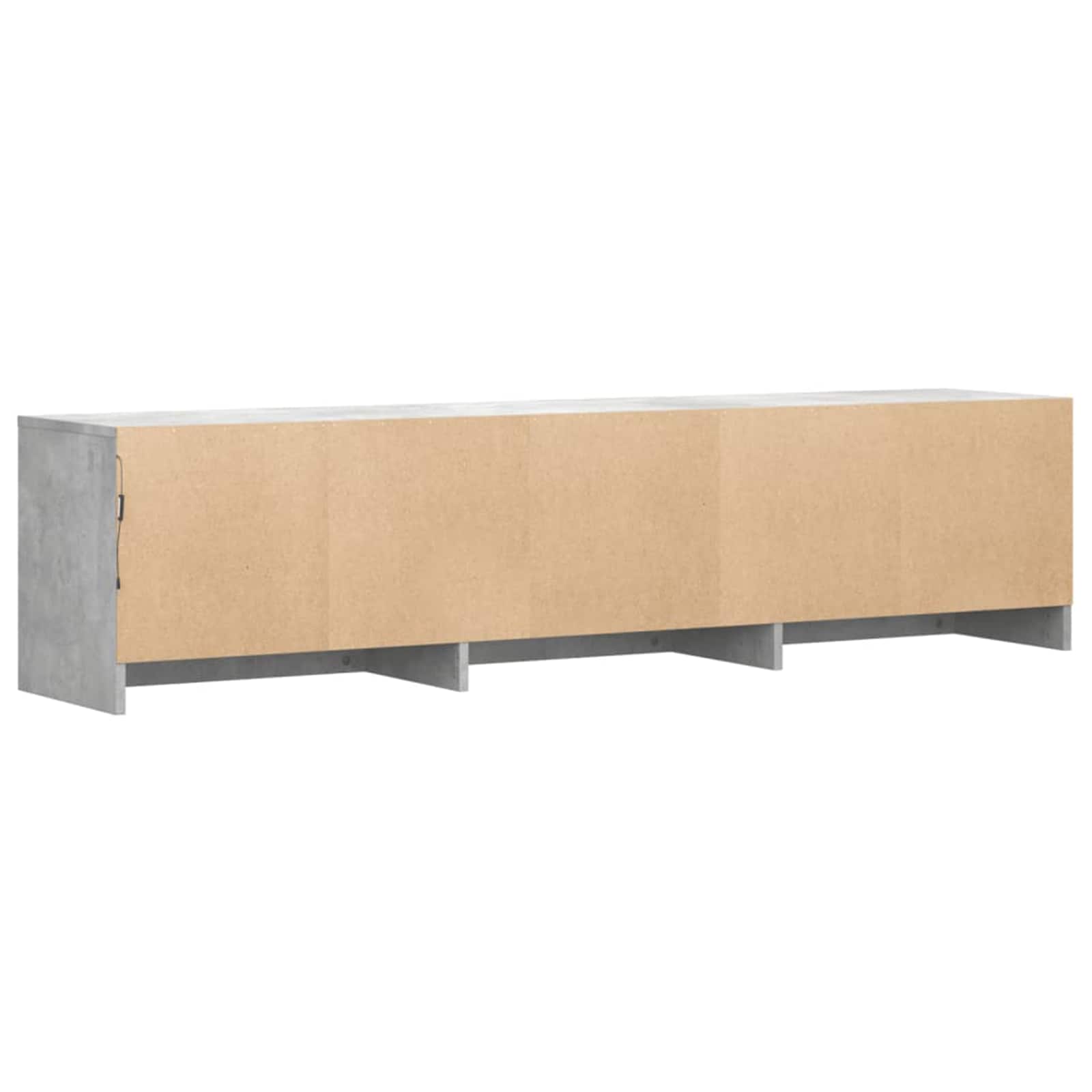 TV-kast met LED Betonkleurig 165 x 34 x 40 cm Bewerkt hout is nu te koop bij PeponiXL, paradijselijk wonen!