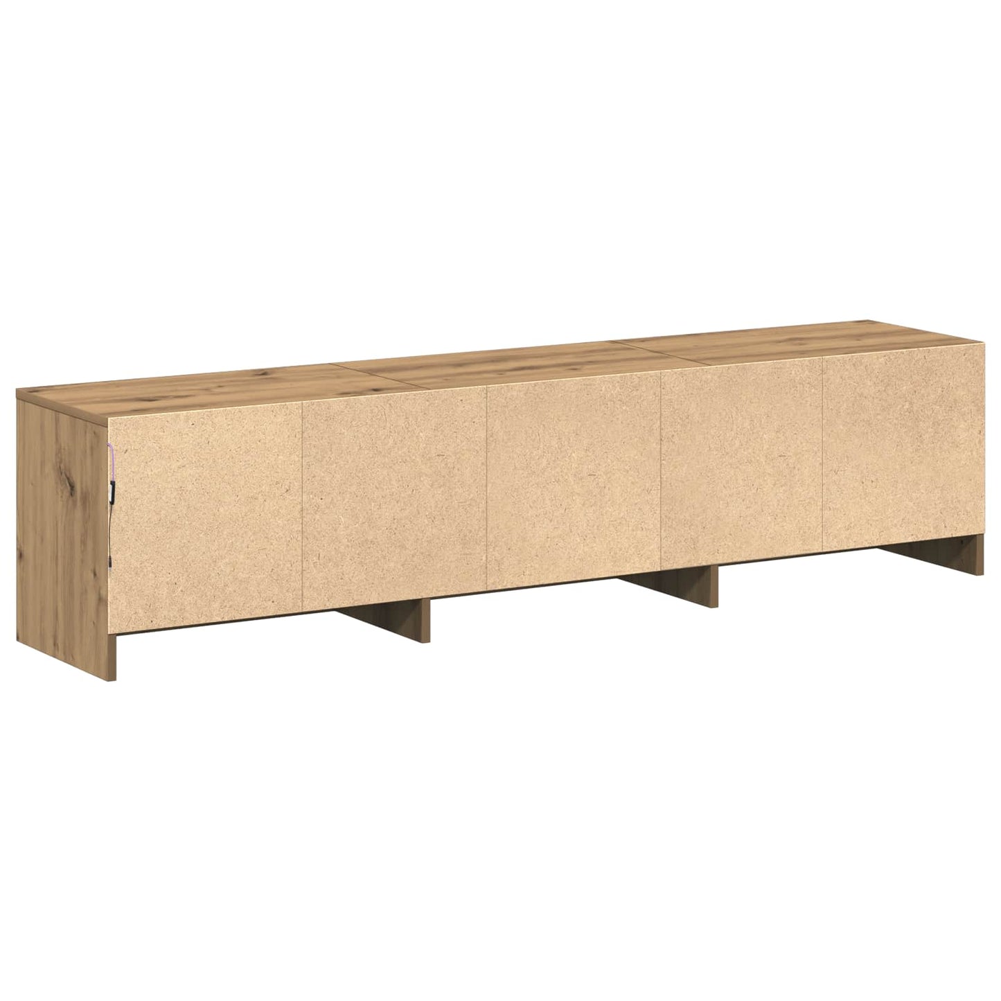 TV-kast met LED Artisan Eiken 165 x 34 x 40 cm Bewerkt hout is nu te koop bij PeponiXL, paradijselijk wonen!
