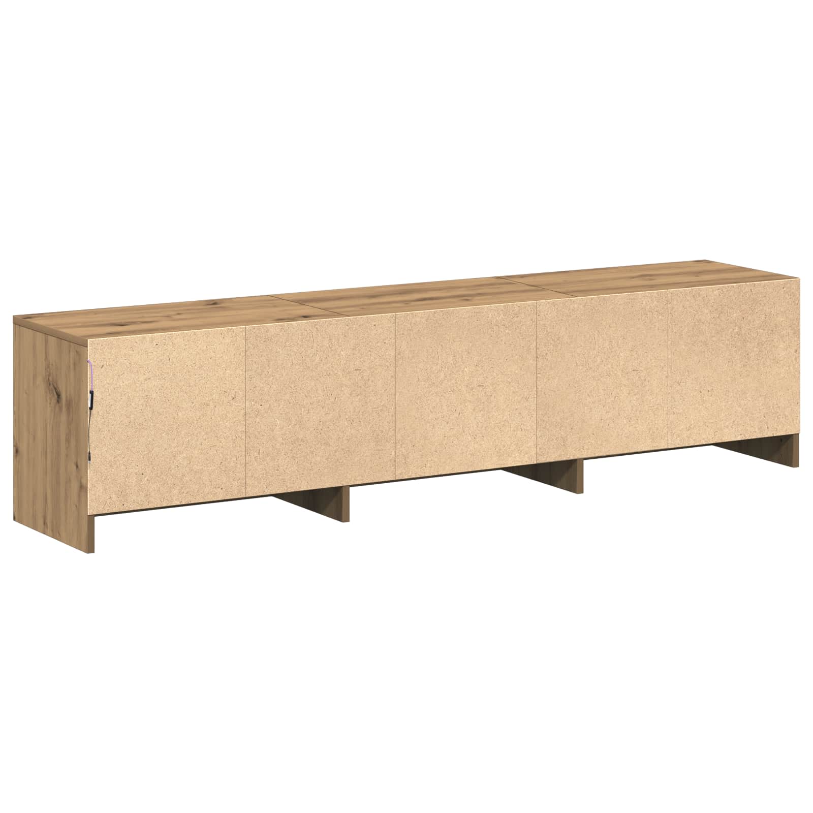 TV-kast met LED Artisan Eiken 165 x 34 x 40 cm Bewerkt hout is nu te koop bij PeponiXL, paradijselijk wonen!