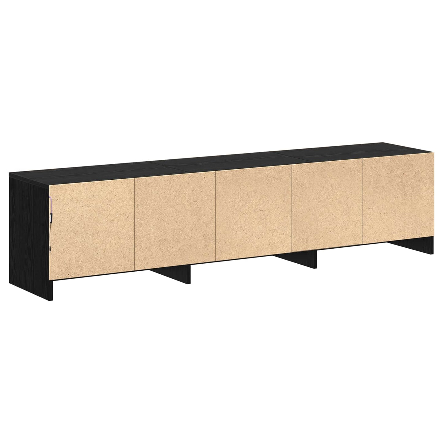TV-kast met LED Zwart Eiken 165 x 34 x 40 cm Bewerkt hout is nu te koop bij PeponiXL, paradijselijk wonen!