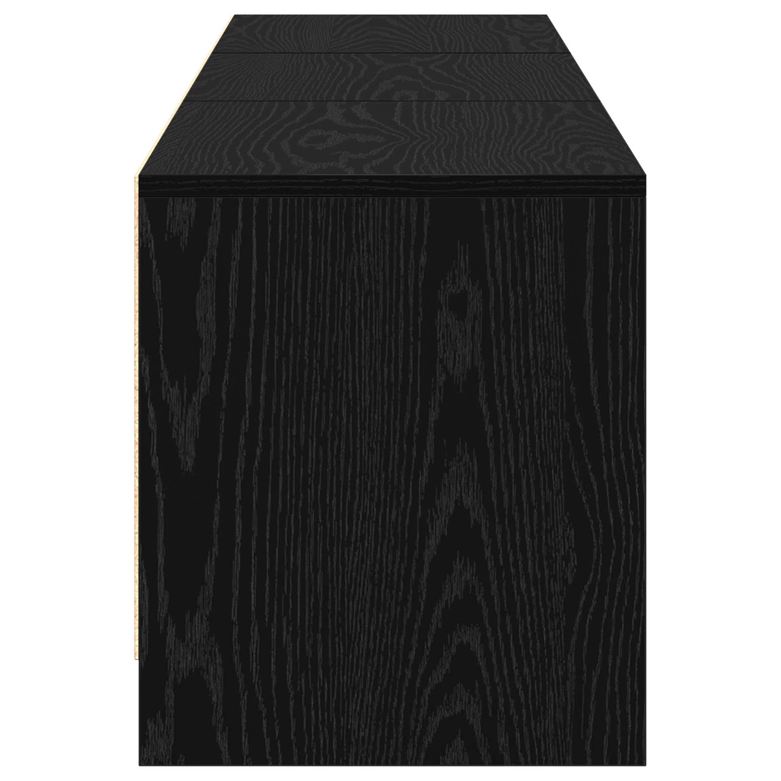 TV-kast met LED Zwart Eiken 165 x 34 x 40 cm Bewerkt hout is nu te koop bij PeponiXL, paradijselijk wonen!