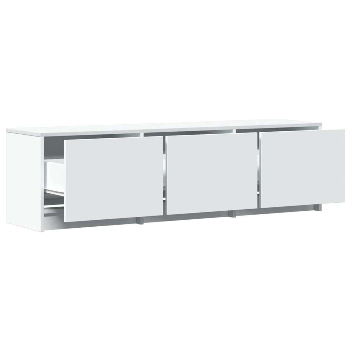 TV-kast met LED met lade Wit 140 x 34 x 40 cm Bewerkt hout is nu te koop bij PeponiXL, paradijselijk wonen!