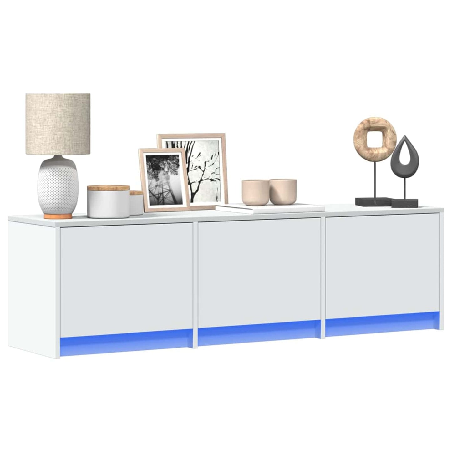 TV-kast met LED met lade Wit 140 x 34 x 40 cm Bewerkt hout is nu te koop bij PeponiXL, paradijselijk wonen!