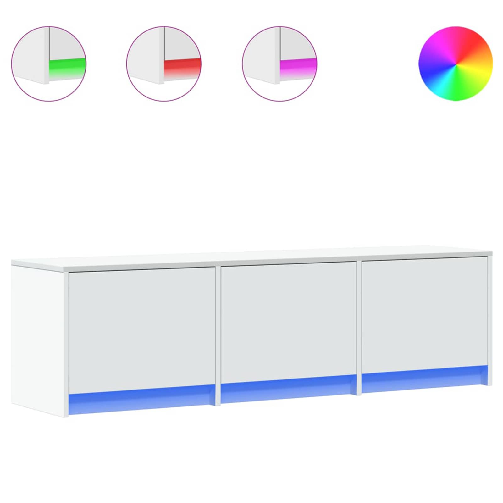 TV-kast met LED met lade Wit 140 x 34 x 40 cm Bewerkt hout is nu te koop bij PeponiXL, paradijselijk wonen!