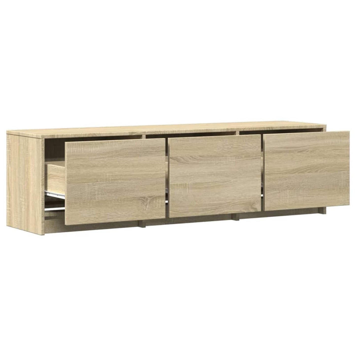 TV-kast met LED met lade Sonoma 140 x 34 x 40 cm Bewerkt hout is nu te koop bij PeponiXL, paradijselijk wonen!
