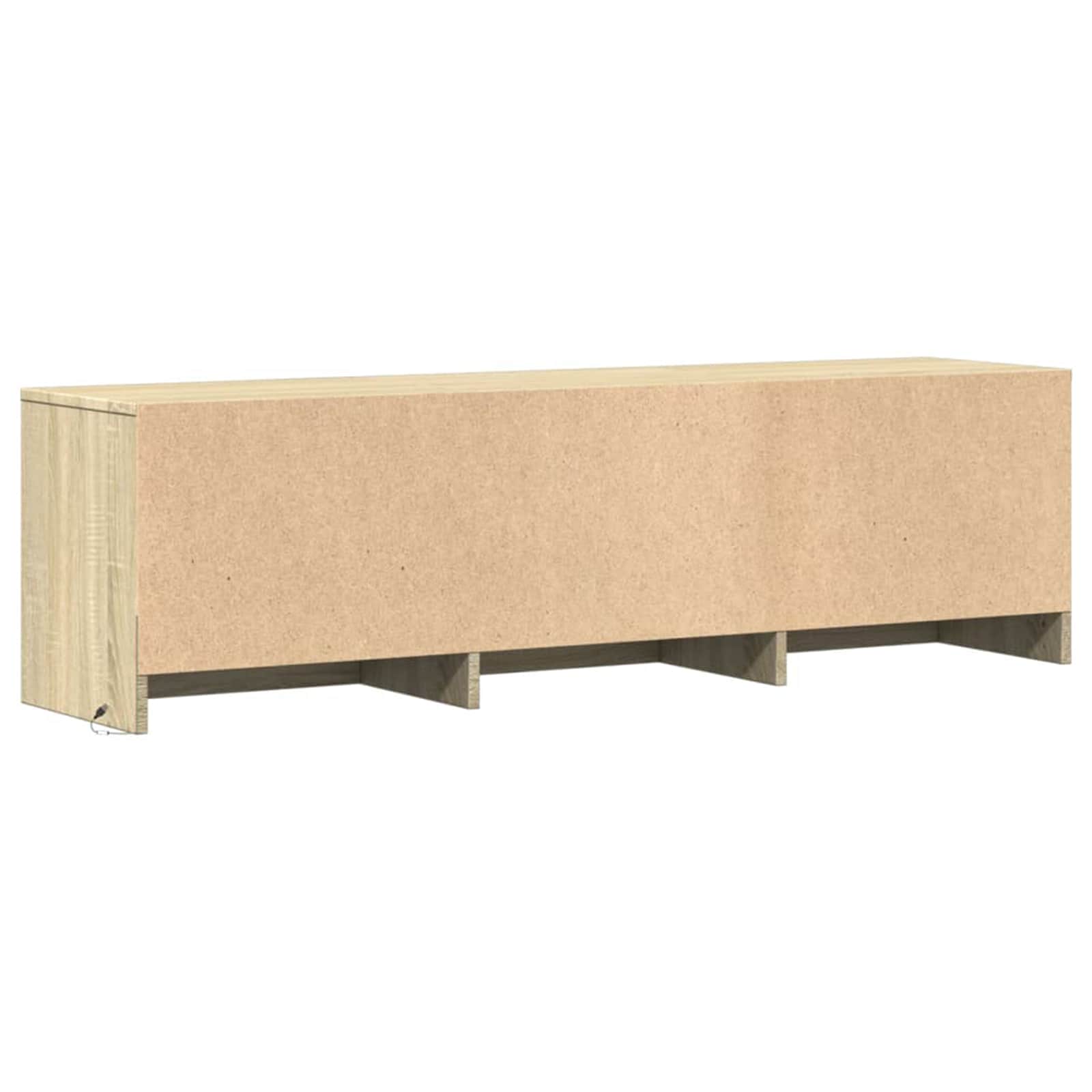TV-kast met LED met lade Sonoma 140 x 34 x 40 cm Bewerkt hout is nu te koop bij PeponiXL, paradijselijk wonen!