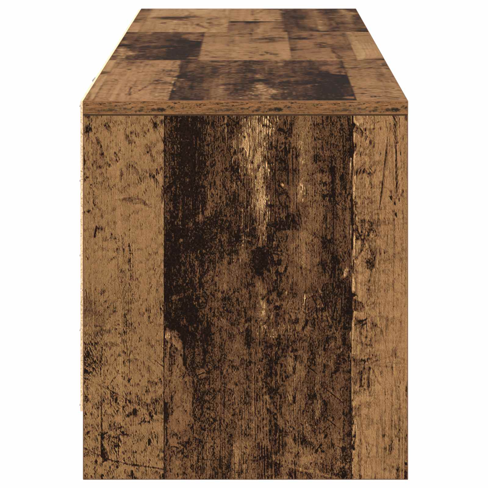 TV-kast met LED met lade Oudhout 140 x 34 x 40 cm Bewerkt hout is nu te koop bij PeponiXL, paradijselijk wonen!