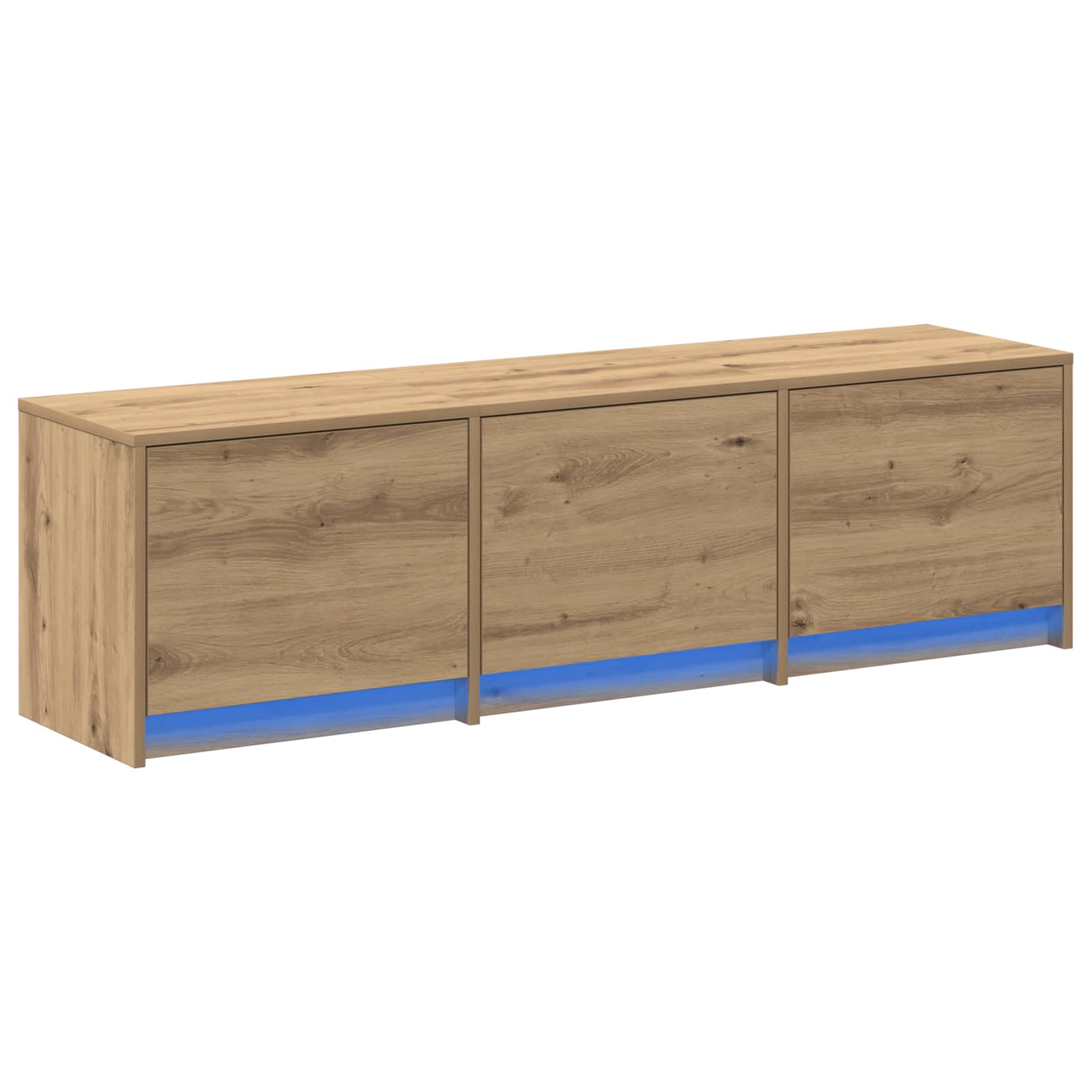 TV-kast met LED Artisan Eiken 140 x 34 x 40 cm Bewerkt hout is nu te koop bij PeponiXL, paradijselijk wonen!