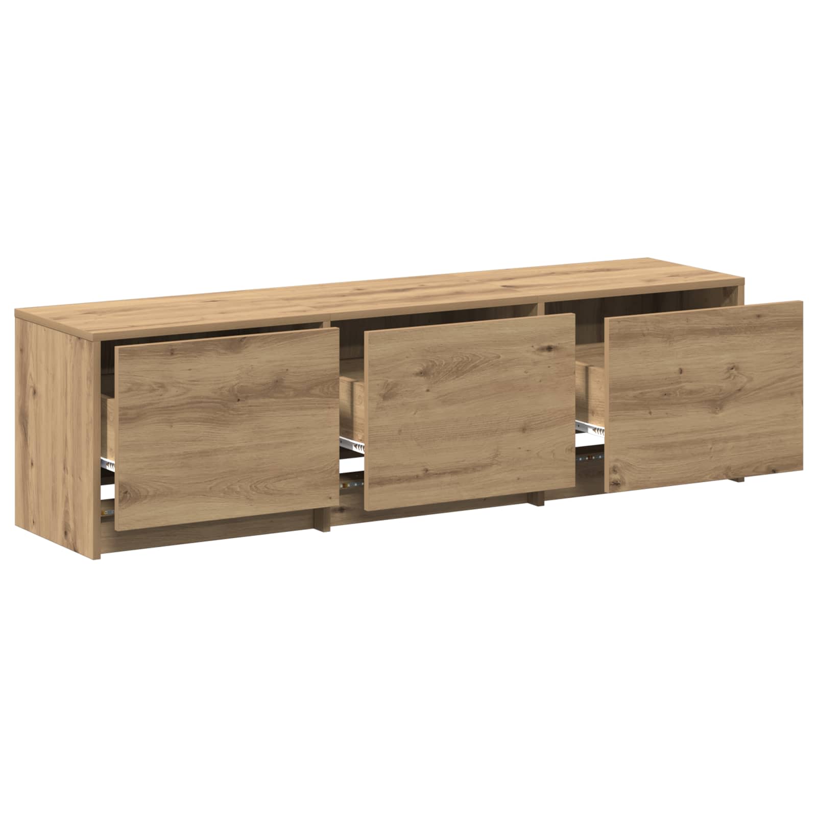TV-kast met LED Artisan Eiken 140 x 34 x 40 cm Bewerkt hout is nu te koop bij PeponiXL, paradijselijk wonen!