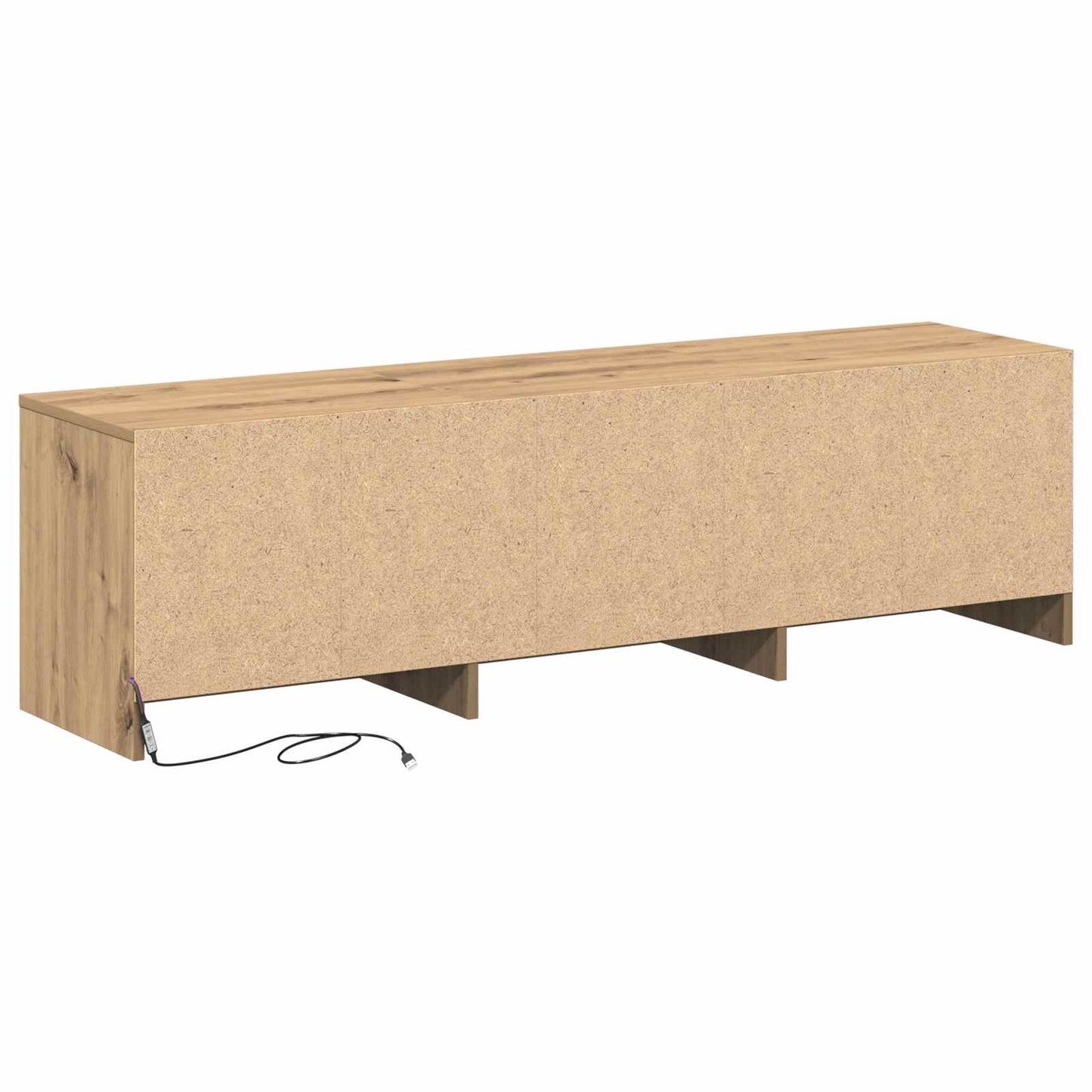 TV-kast met LED Artisan Eiken 140 x 34 x 40 cm Bewerkt hout is nu te koop bij PeponiXL, paradijselijk wonen!