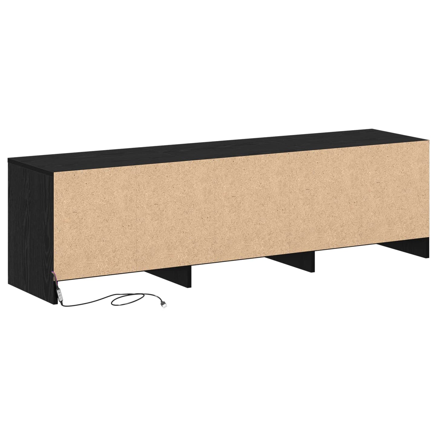 TV-kast met LED Zwart Eiken 140 x 34 x 40 cm Bewerkt hout is nu te koop bij PeponiXL, paradijselijk wonen!
