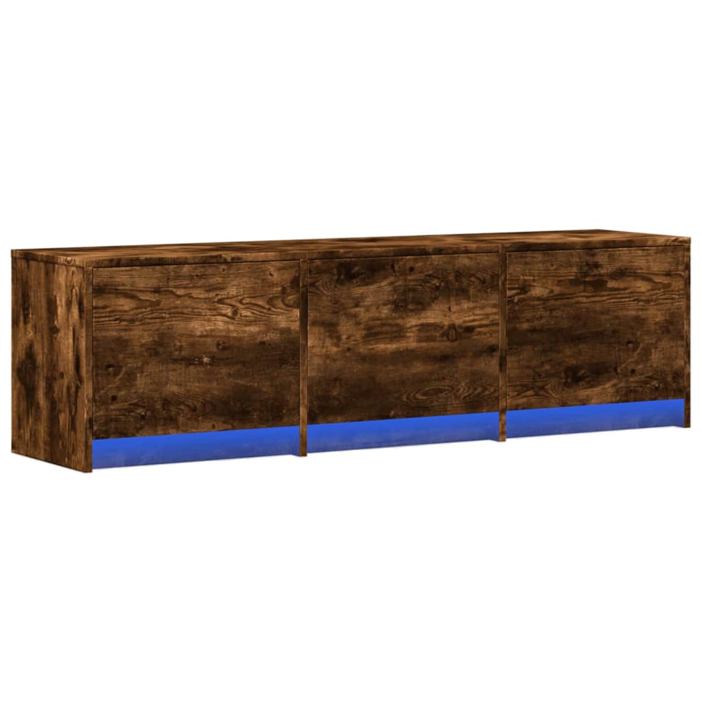 TV-kast met LED Gerookt eiken 140 x 34 x 40 cm Bewerkt hout is nu te koop bij PeponiXL, paradijselijk wonen!